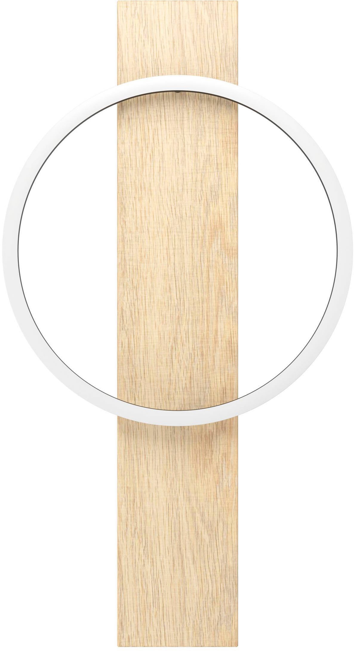 EGLO Wandleuchte »Boyal Wandlampe, FSC zerifiziert, Holz, Metall, Flurlampe, Lampe« LED-Modul 1 Stk. Warmweiß Wand-/Deckenleuchte - L30 x H56 x AL7,5 cm - schwarz, braun