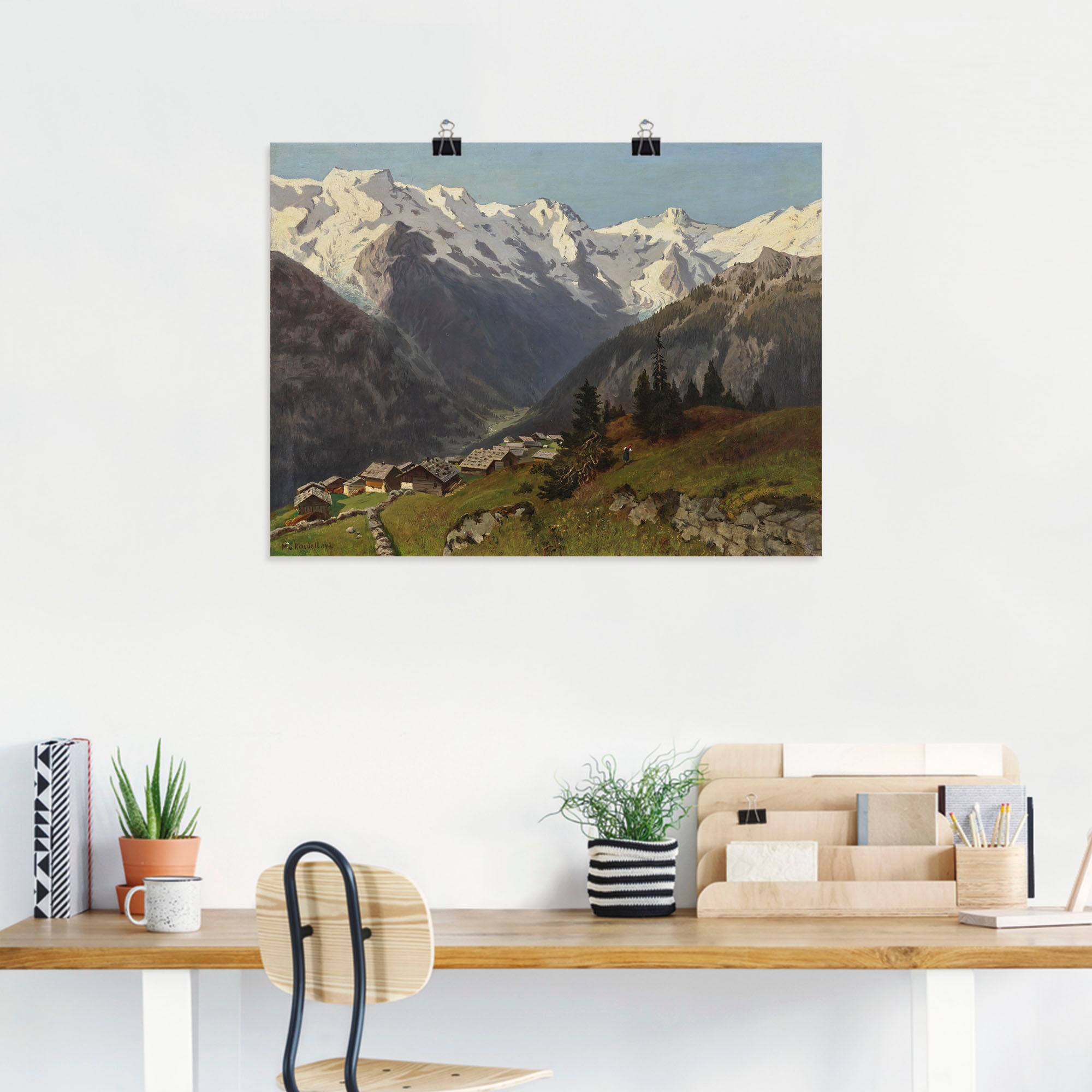 Artland Kunstdruck »Mürren im Berner Oberland, Schweiz. 1913«, Berge & Alpenbilder, (1 St.), als Alubild, Leinwandbild, Wandaufkleber oder Poster in versch. Größen