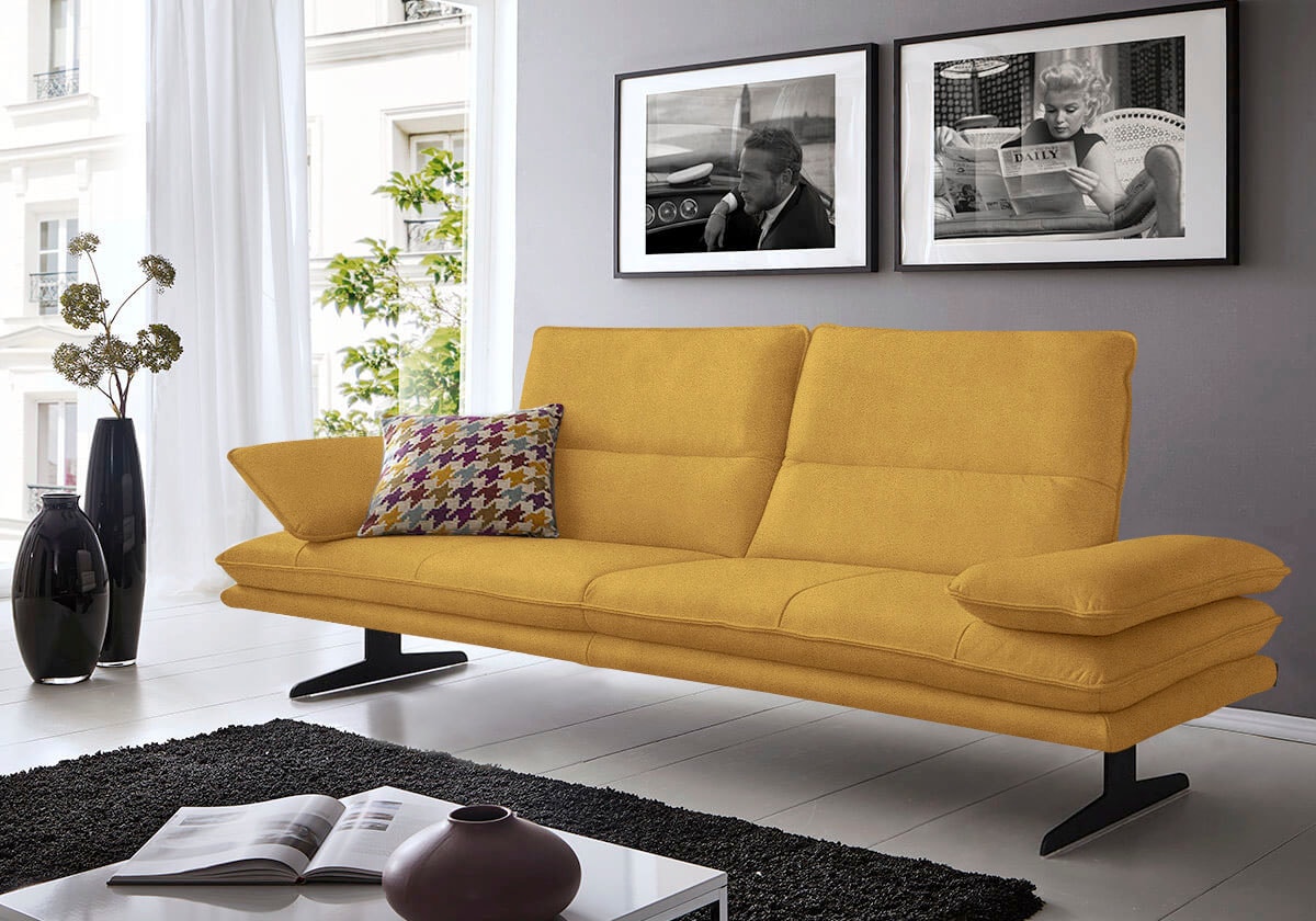 W.SCHILLIG 2,5-Sitzer »broadway, Designsofa mit tollem Sitzkomfort«, Sitztiefenverstellung, Kopfteil- & Seitenteilverstellung, Breite 216cm