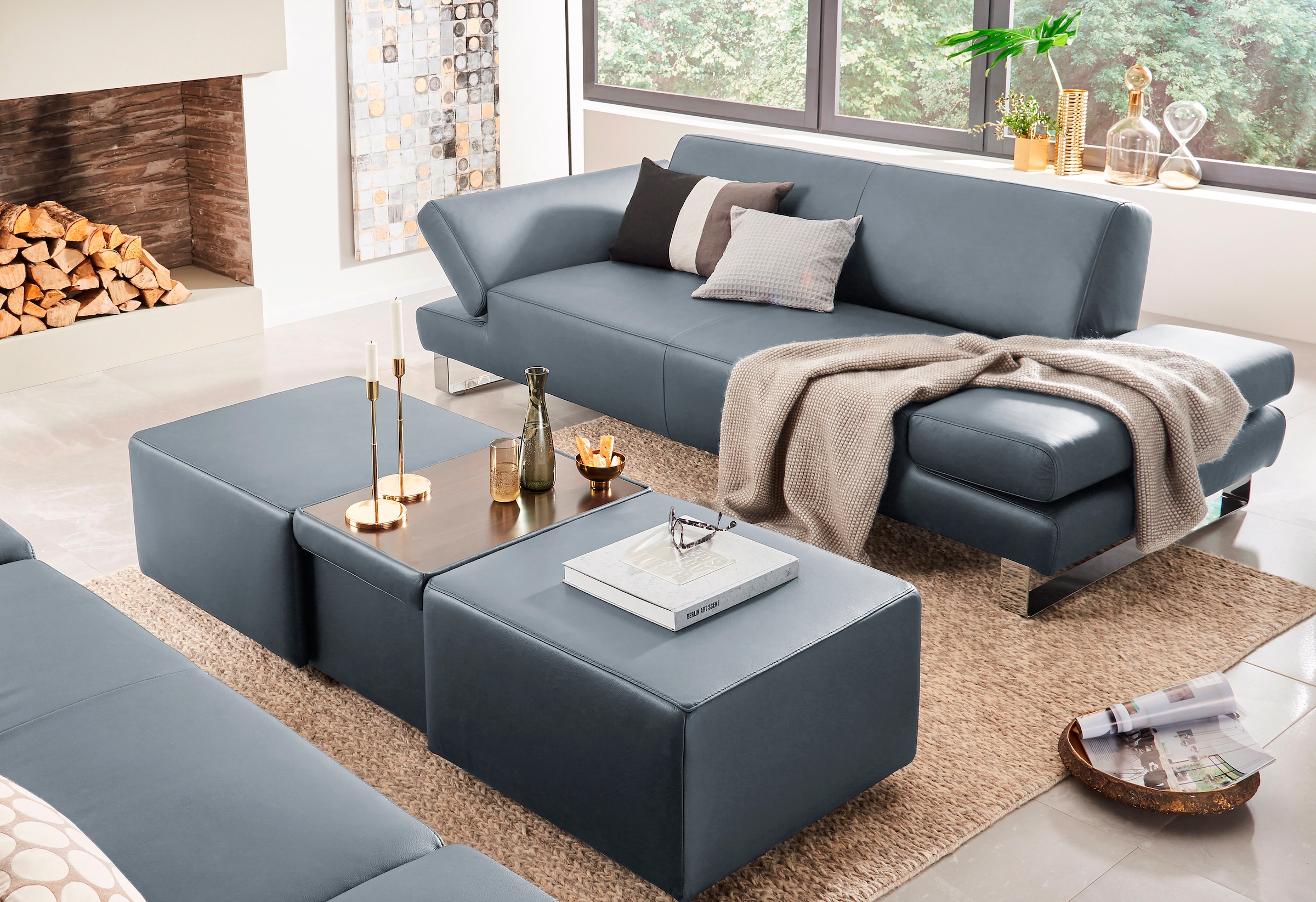 W.SCHILLIG 3-Sitzer »taboo Designsofa mit hohem Sitzkomfort«, mit Übertiefe, inklusive Armlehnenverstellung