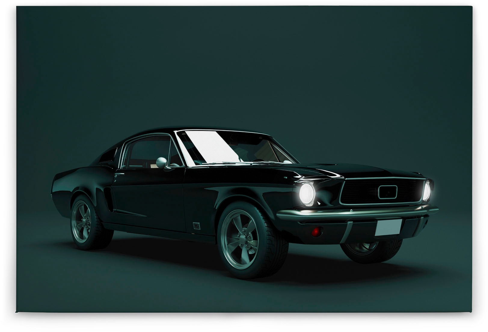 A.S. Création Leinwandbild »mustang«, Kunst-Auto-Kinder, (1 St.), Keilrahmen Bild Oldtimer Auto Leinwand-Bild Wohnzimmer modern Wandbild