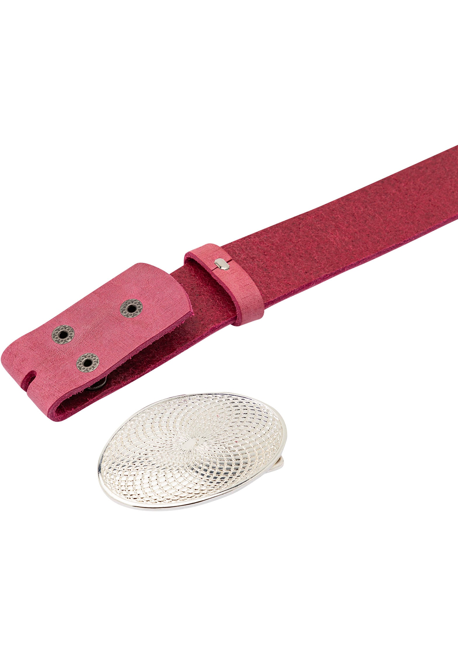 Rettungsring Gürtel Ledergürtel mit austauschbarer Schließe »Mantra Silber Glänzend«