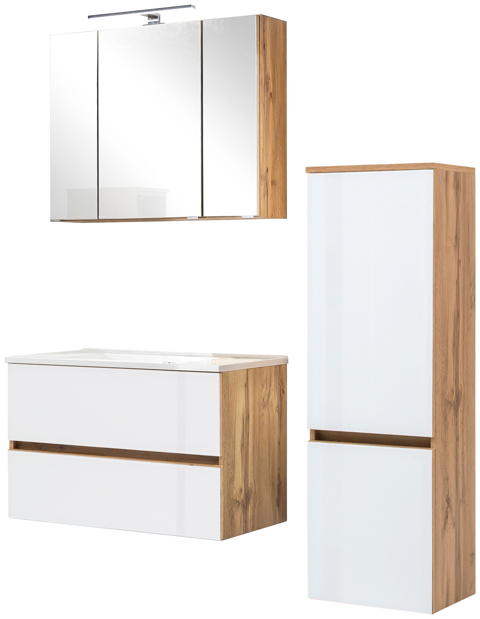 welltime Badezimmer-Set »Horki«, (Set, 3 St.), bestehend aus Waschtisch-Set günstig online kaufen