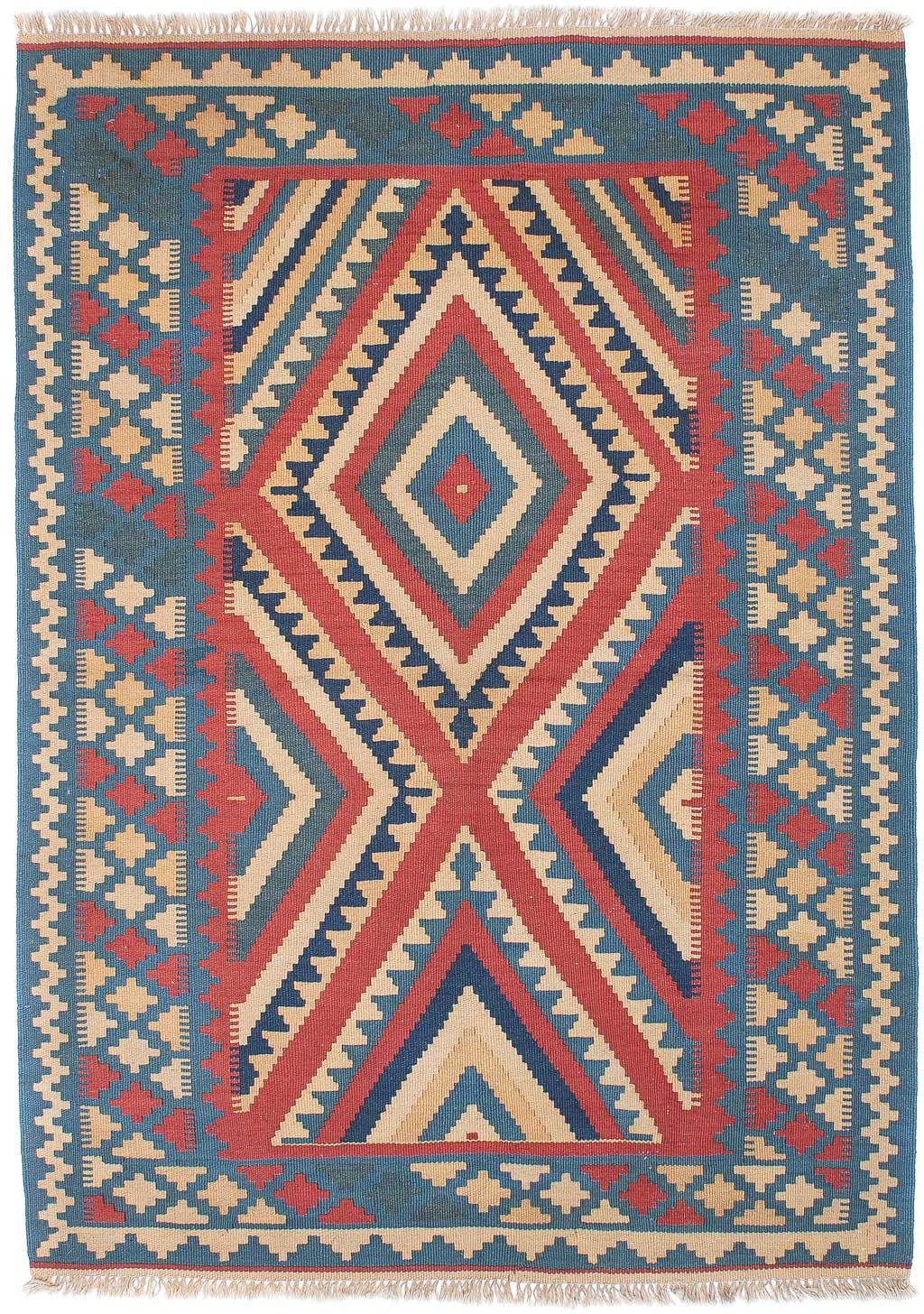 morgenland Wollteppich »Kelim Fars Durchgemustert 172 x 125 cm«, rechteckig günstig online kaufen