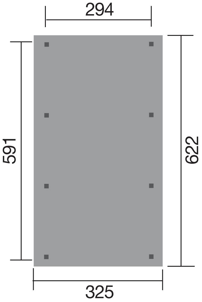 weka Einzelcarport »Carport 609«, Holz, 270 cm, kdi, Schneelast 3kN/m², inkl. selbstkl. Metalldachbahn