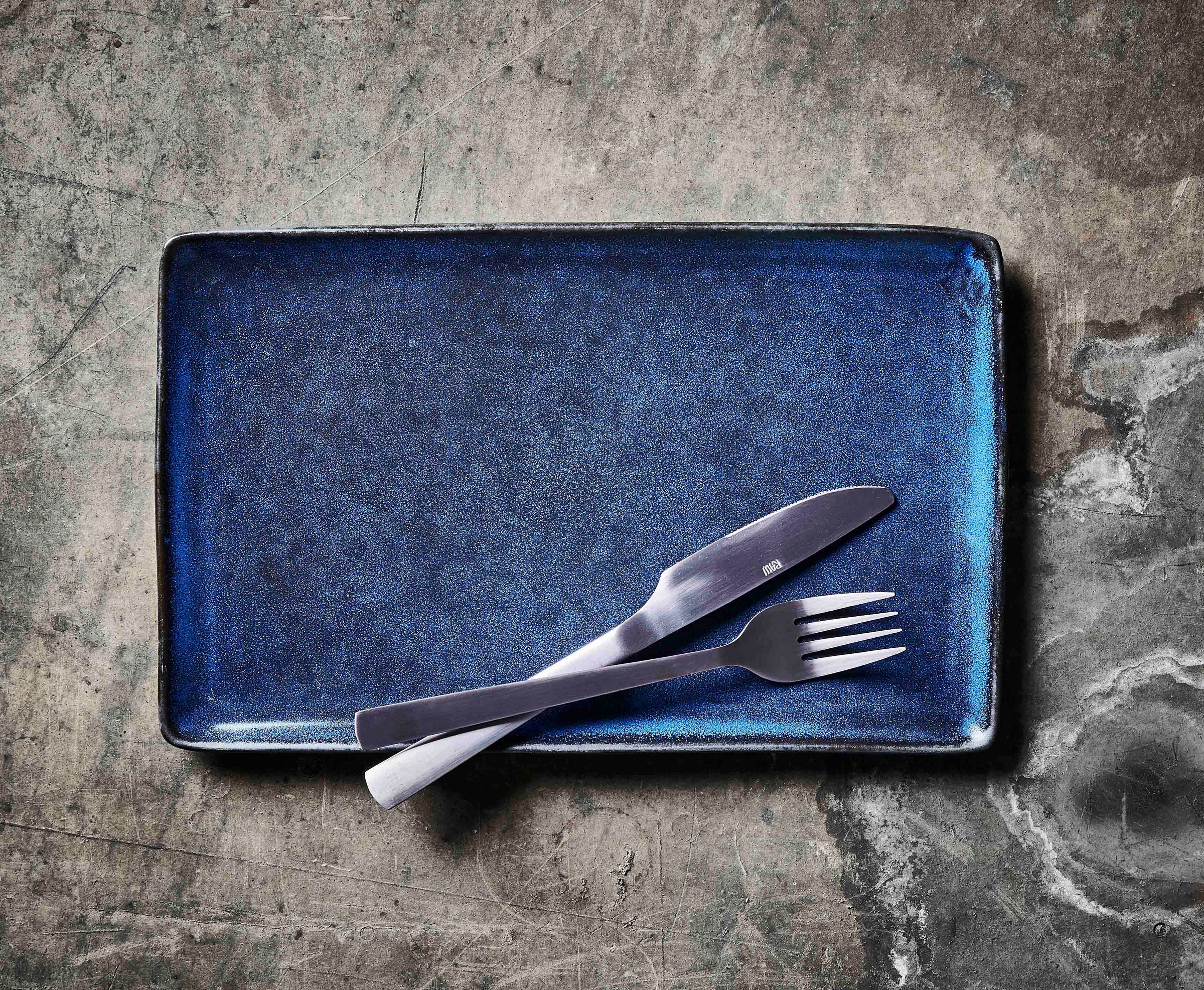 aida RAW Teller »Midnight blue«, (Set, 6 St.), Steinzeug