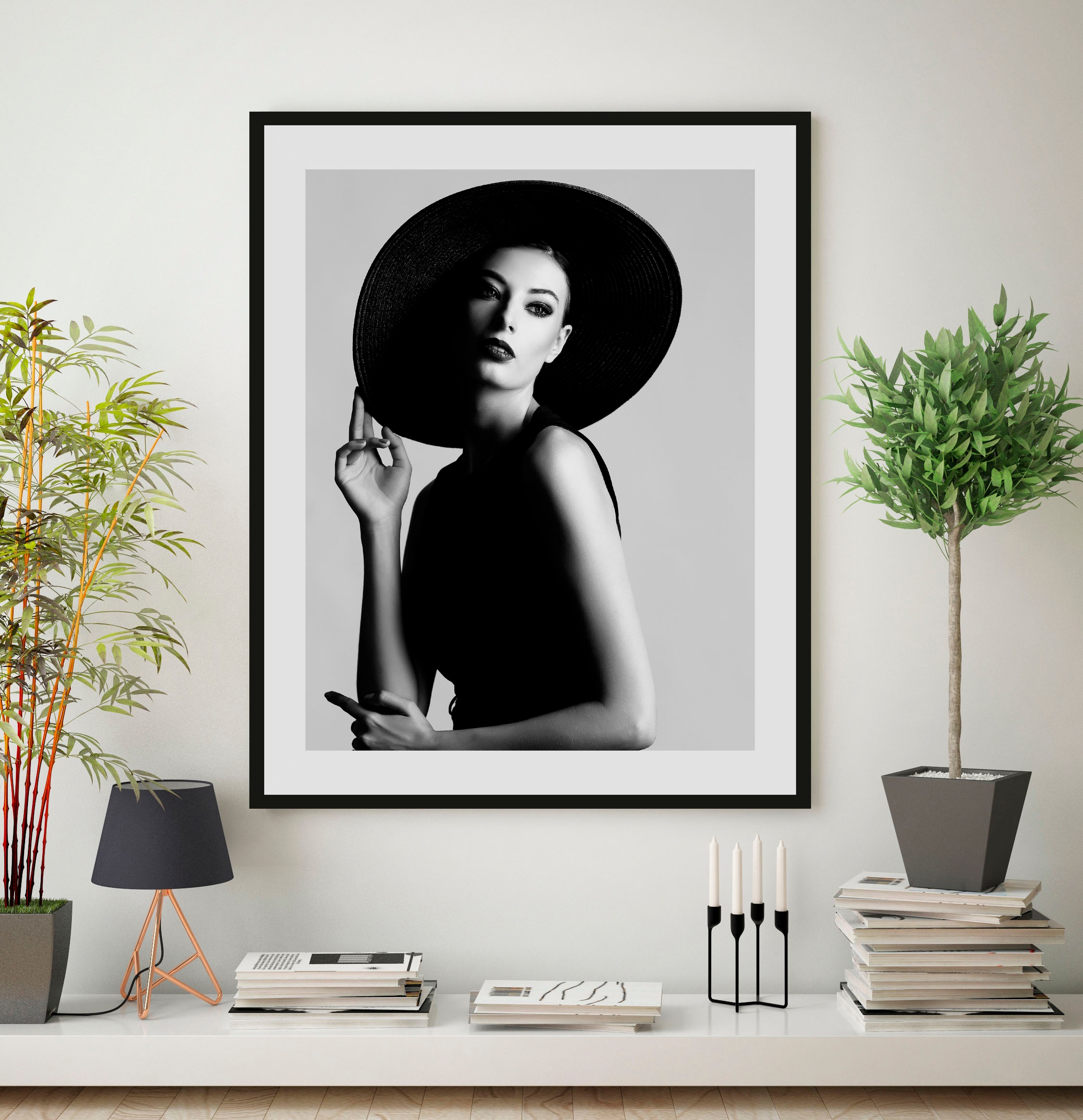 queence Poster »Evgenia«, Frau-Foto-Porträts-Portrait-Schwarz-Weiß-Bilder v günstig online kaufen