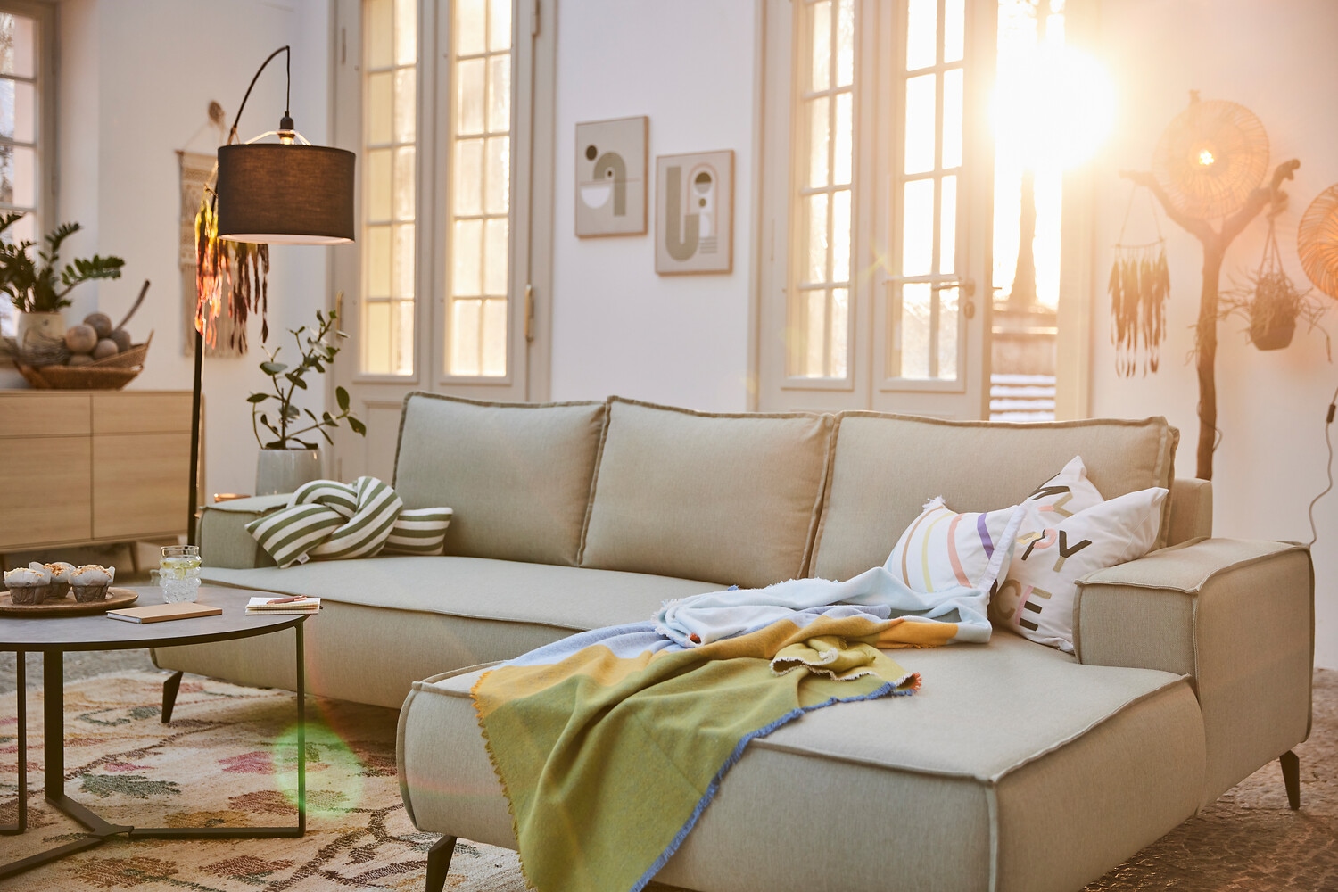 Biederlack Plaid »Plaid Summer« sommerliches Plaid mit Fransen