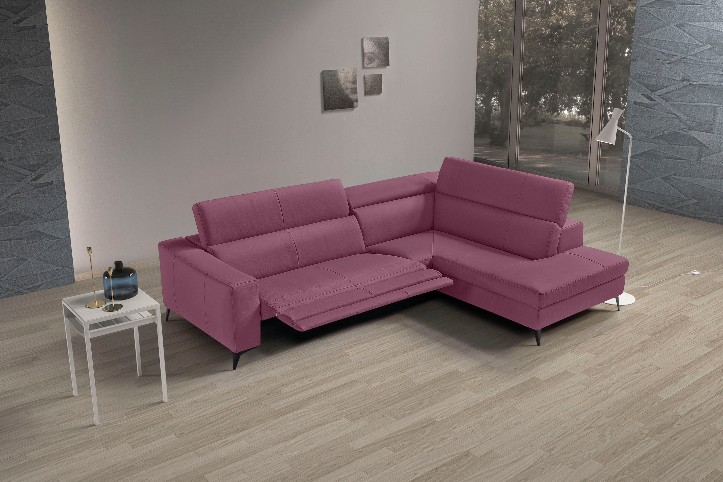 Egoitaliano Ecksofa »Edith, Designsofa mit hohem Sitzkomfort, L-Form«, inkl günstig online kaufen