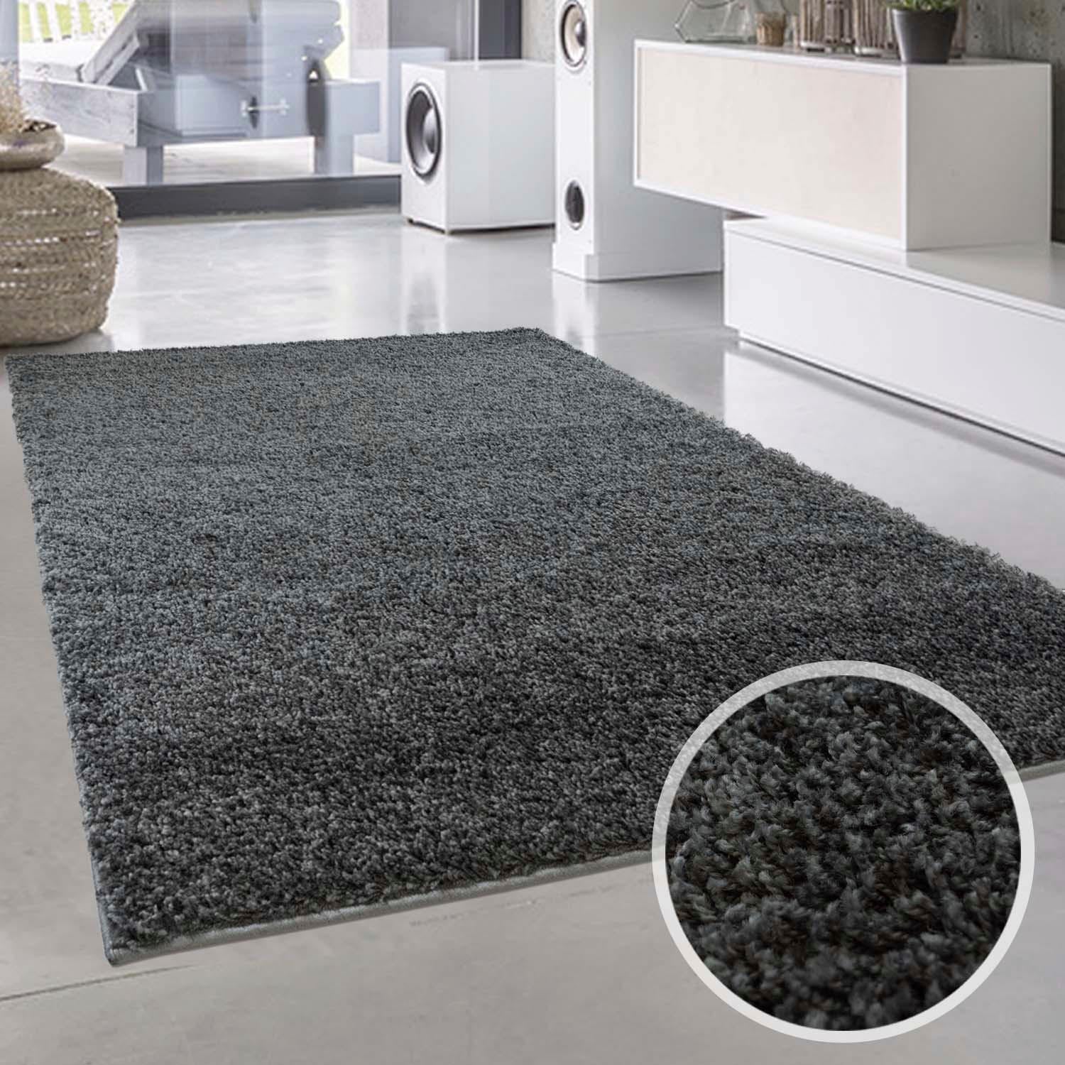 Carpet City Hochflor-Teppich »Shaggi rechteckig, Shaggy-Teppich, Weich Langflor, Uni Farben, uni 500«, schnell bestellen bequem und