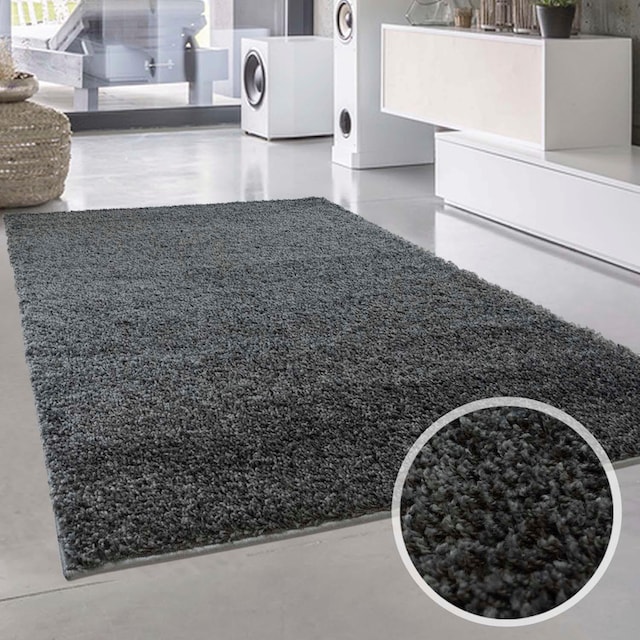 Carpet City Hochflor-Teppich »Shaggi uni 500«, rechteckig, Shaggy-Teppich,  Uni Farben, Langflor, Weich bequem und schnell bestellen
