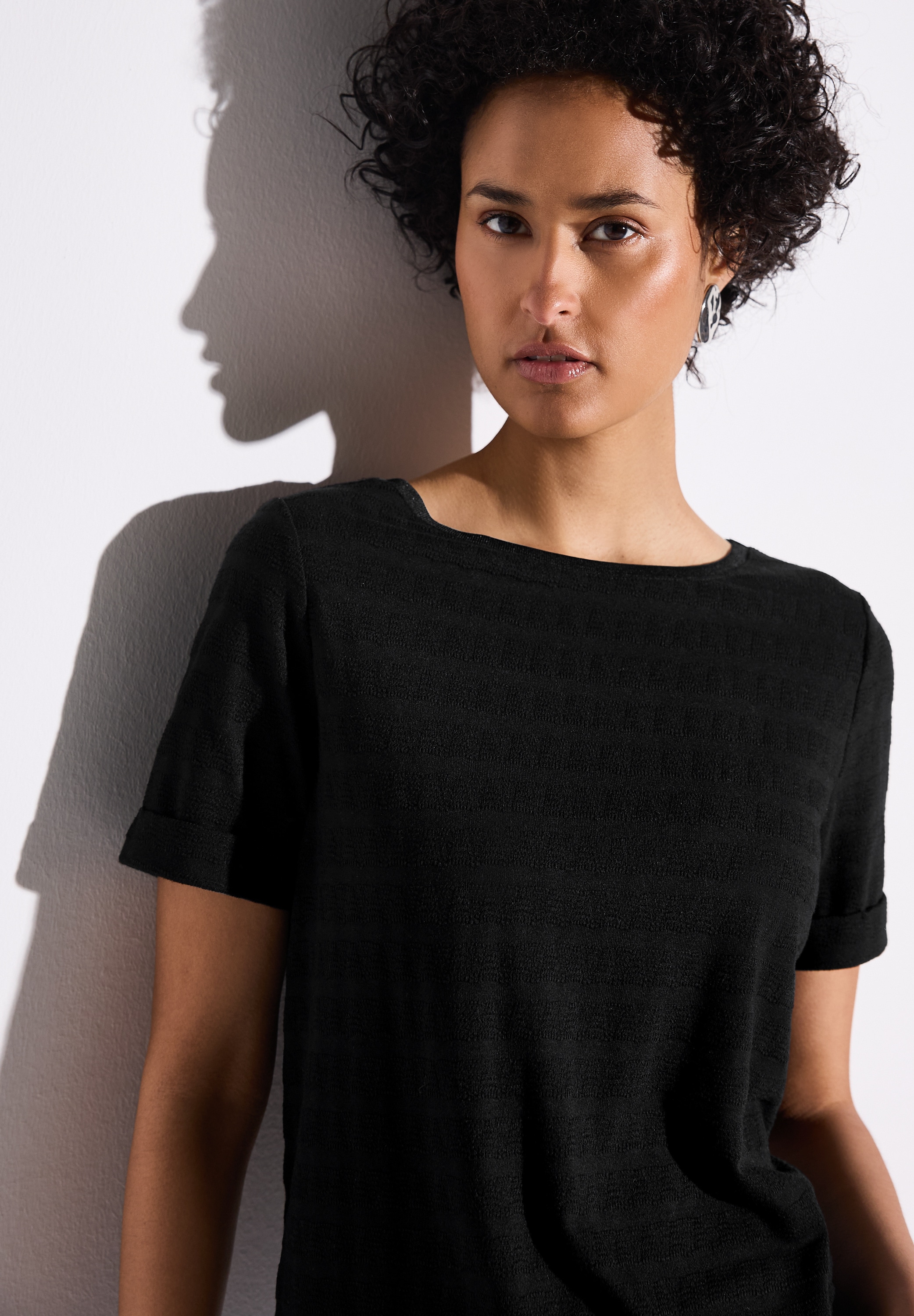 STREET ONE T-Shirt, mit Struktur Muster