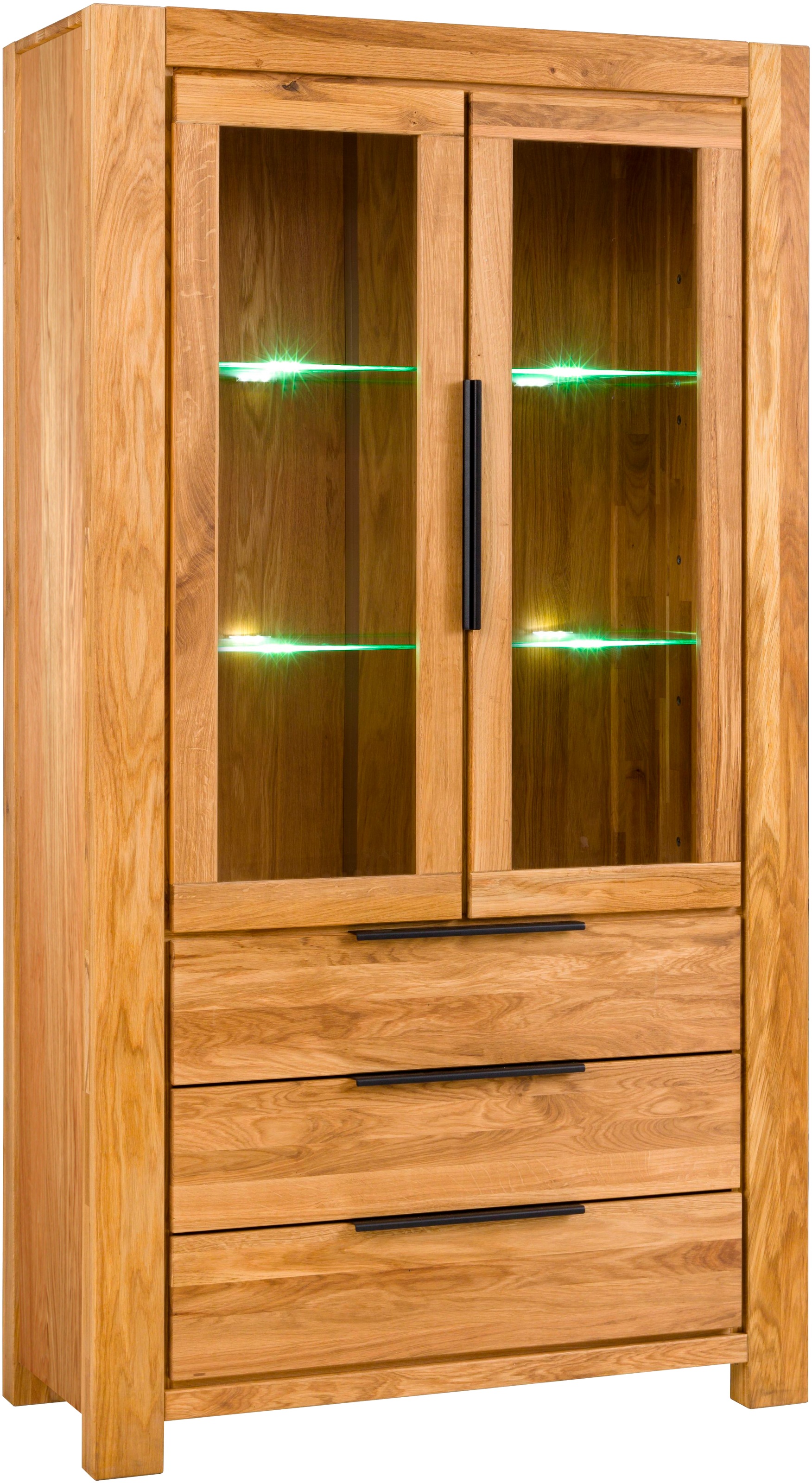 Home affaire Vitrine Glastüren m. Dämpfern, Schubladen m. Selbsteinzug, Sch günstig online kaufen