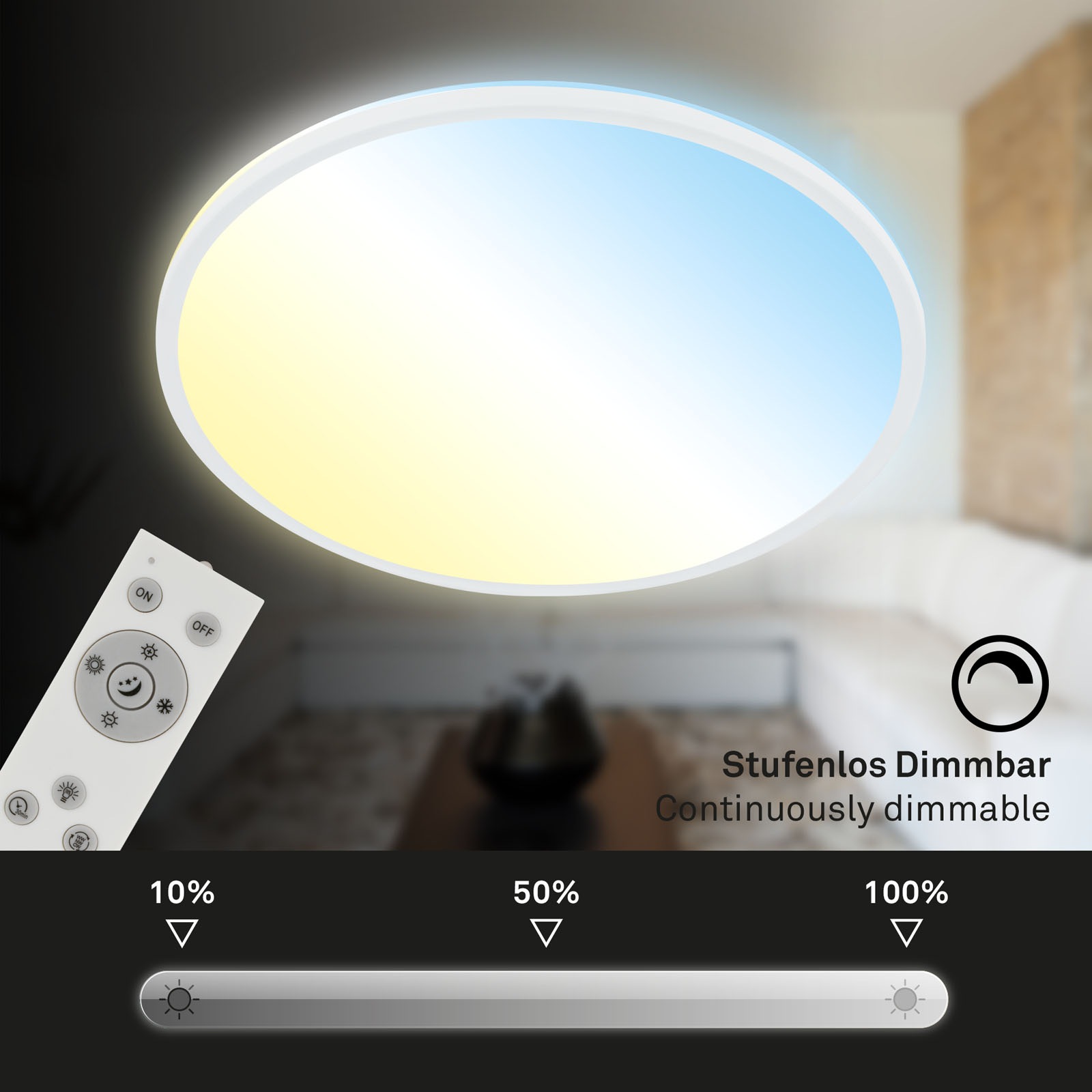 Briloner Leuchten LED Panel »SLIM« mit Fernbedienung