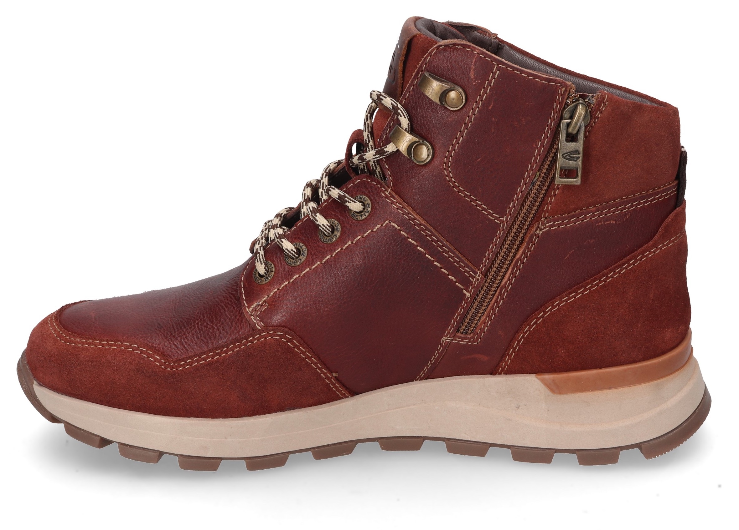 camel active Schnürboots, Schnürboos, High Top Sneaker, Winterboots mit Wechselfußbett