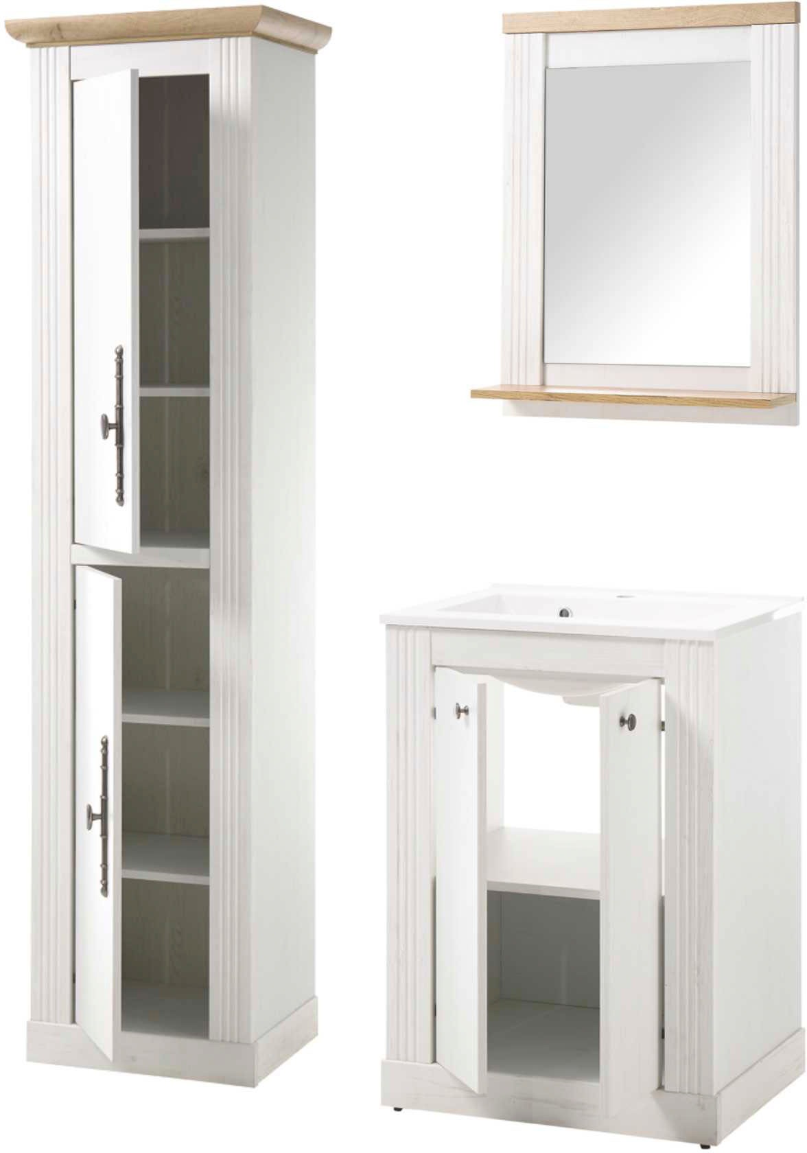 Home affaire Badmöbel-Set »WESTMINSTER, Bad im Landhausstil, 3-teiliges Bad günstig online kaufen