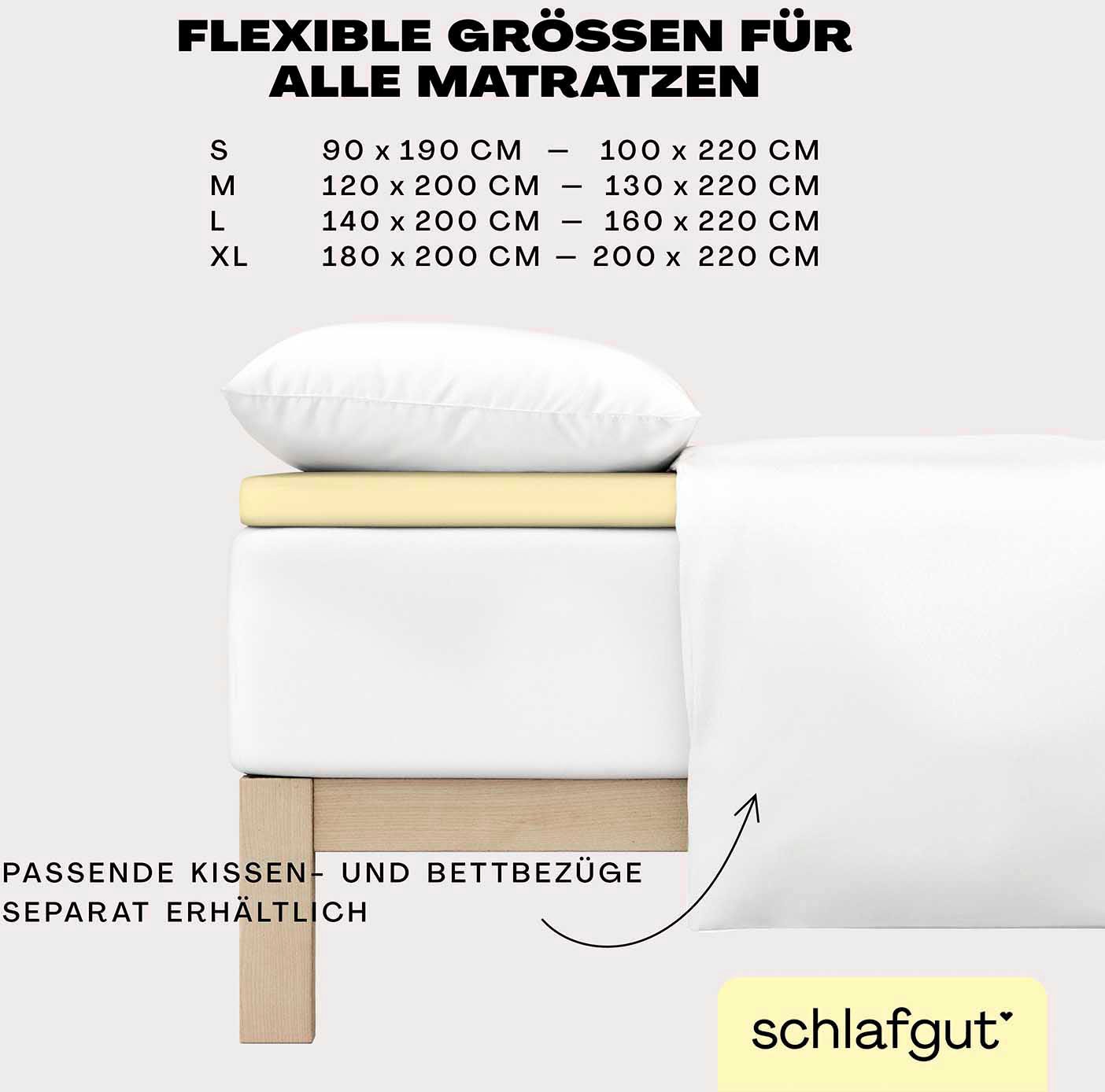 Schlafgut Spannbettlaken »EASY Jersey Elasthan Topper«, MADE IN GREEN by OEKO-TEX®