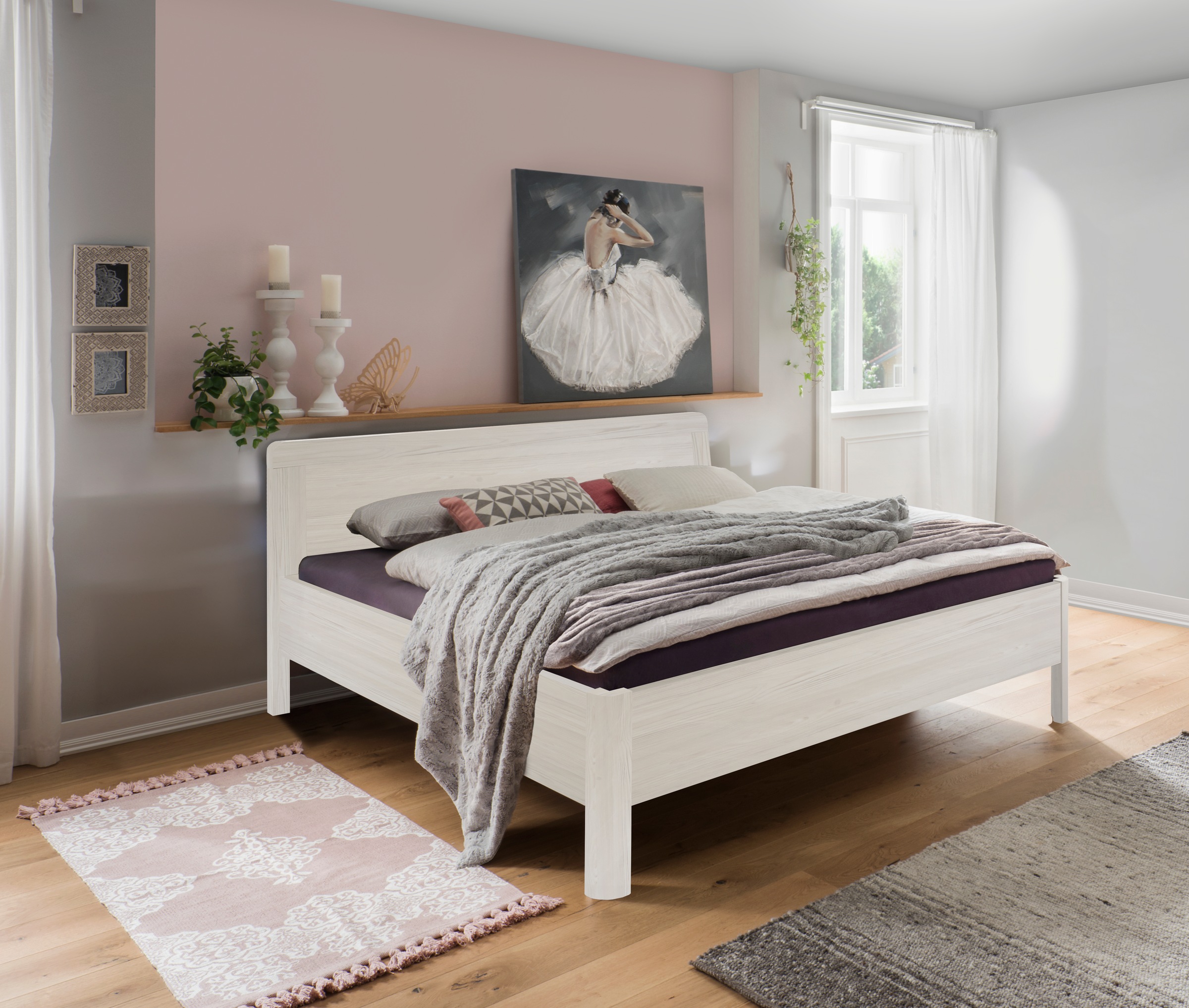 WIEMANN Holzbett »Bern, Bettgestell, Bettrahmen, für Schlafzimmer«, (4-fach günstig online kaufen