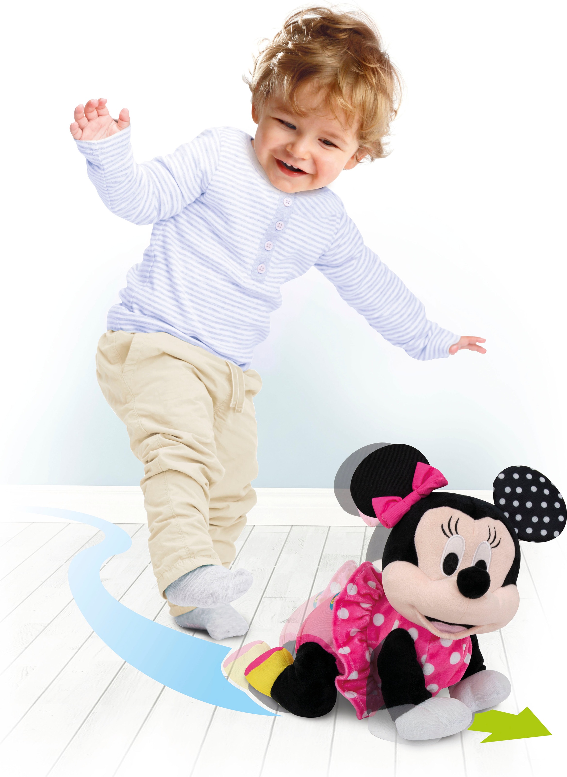 Clementoni® Plüschfigur »Disney Baby, Baby Minnie, Krabbel mit mir«, interaktiv; Made in Europe