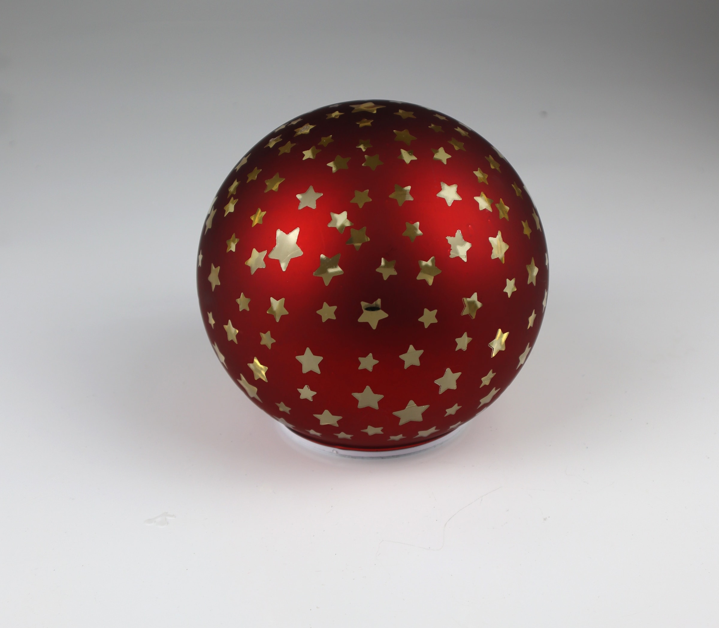 LED Dekoobjekt AM DESIGN "Glas-Kugel Sterne", rot, Ø:15cm, Leuchten, LED Dekoobjekt, Ø: 15 cm