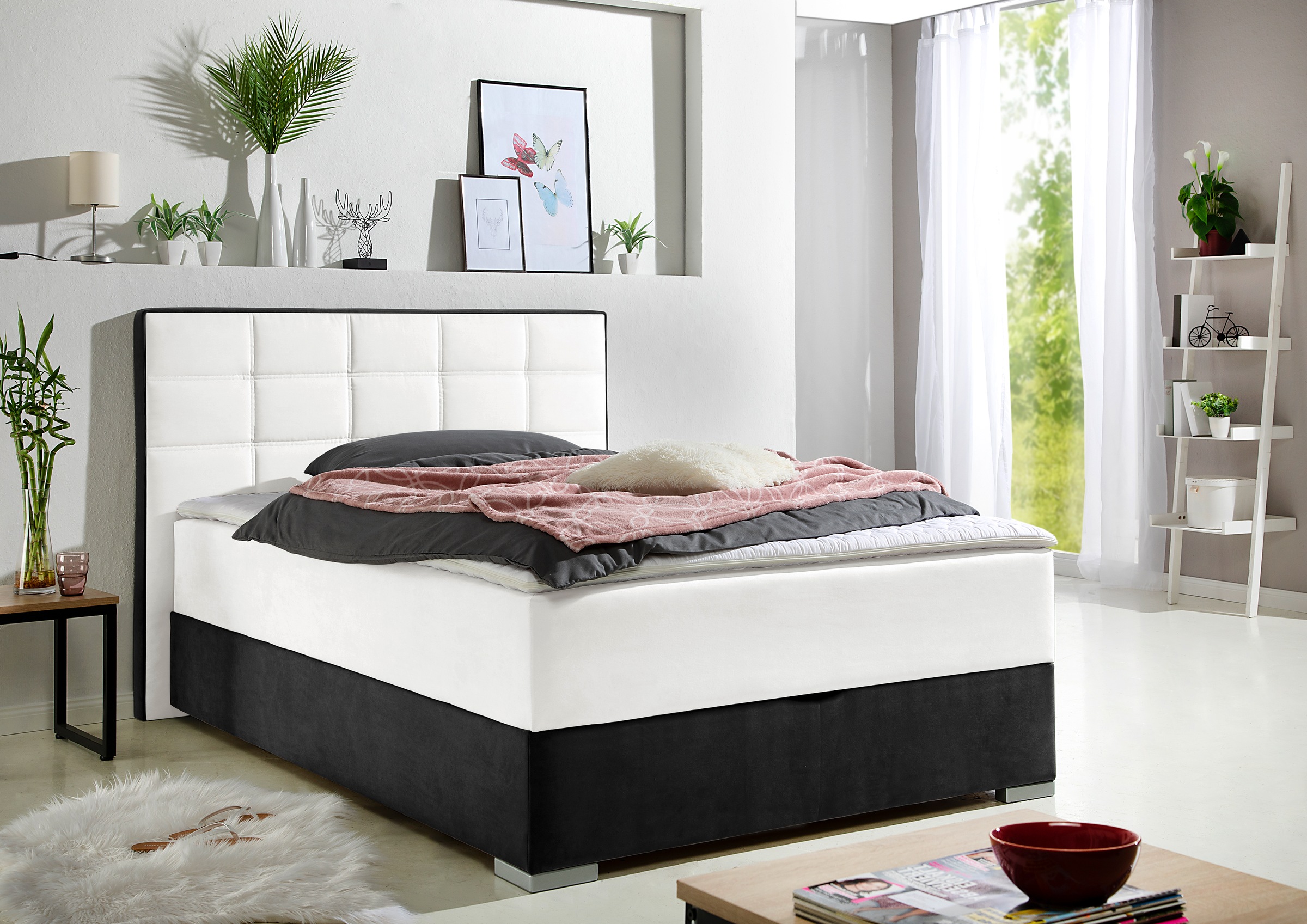 Maintal Boxspringbett mit Bettkasten und Topper günstig online kaufen