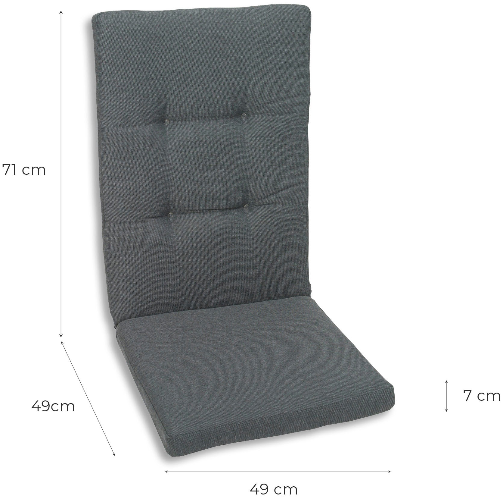 GO-DE Hochlehnerauflage wasserabweisend