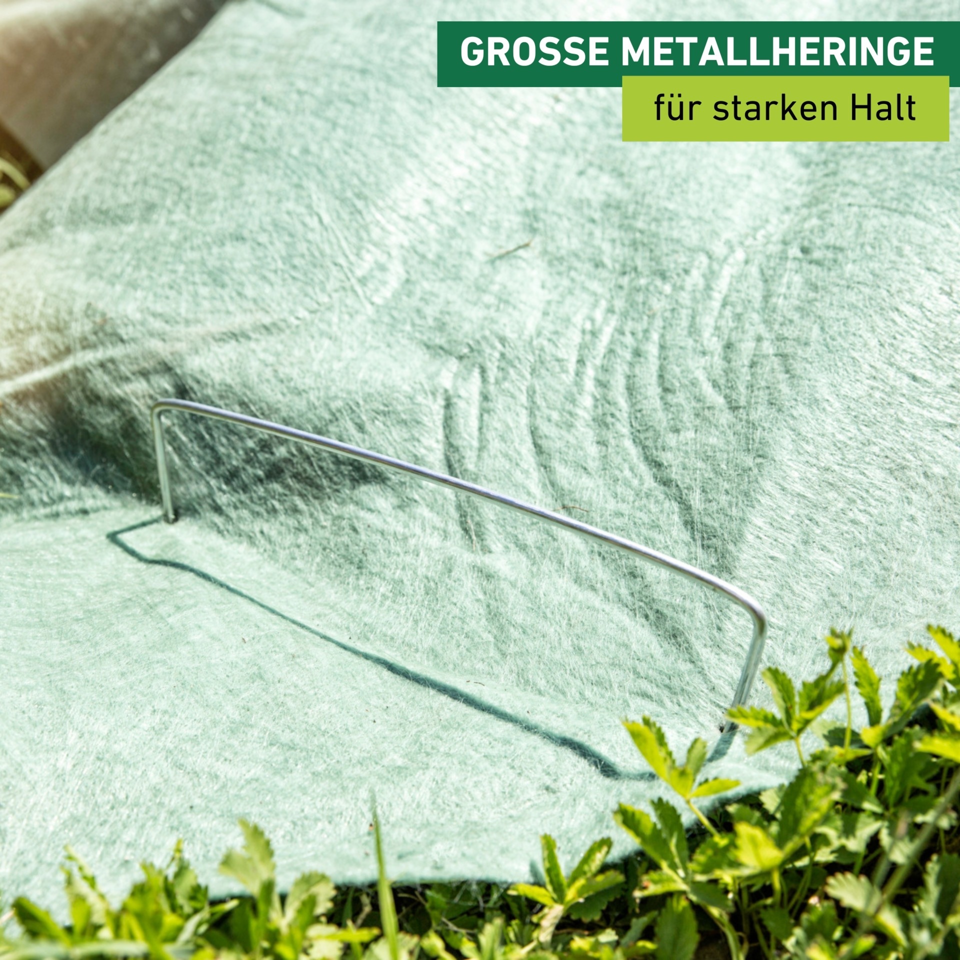 Windhager Gartenvlies »Befestigungshering aus Metall, wiederverwendbar, 10 Stk.« Packung, 10 Stk. tlg. Bodenanker für Folien, Vlies, erhältlich in 4 x 14 cm oder 15 x 25 cm