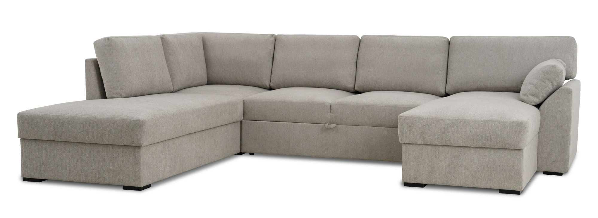 Home affaire Wohnlandschaft »Citry«, Breite 309 cm, Chenille, Bettfunktion, Bettkasten, U-Form