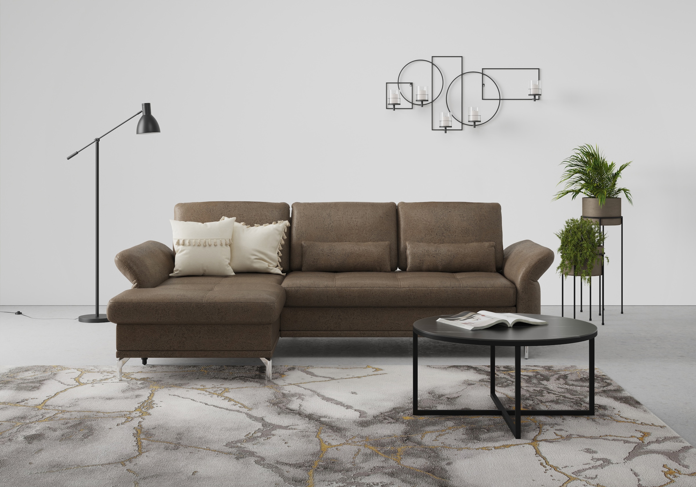 INOSIGN Ecksofa »Palm Beach L-Form«, Federkern, mit Sitztiefenverstellung, günstig online kaufen