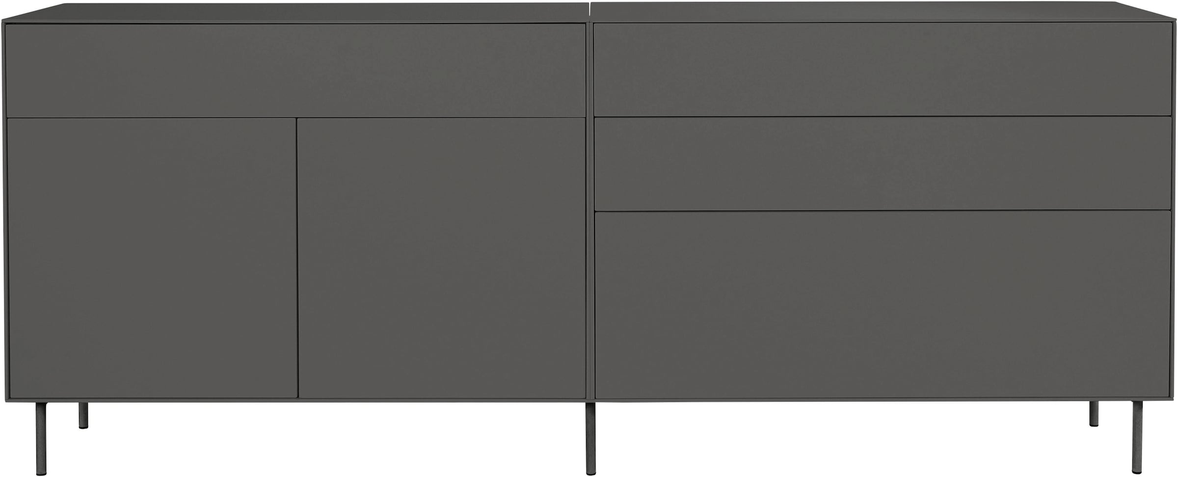 LeGer Home by Lena Gercke Sideboard »Essentials«, (2 St.), Breite: 224cm, MDF lackiert, Push-to-open-Funktion