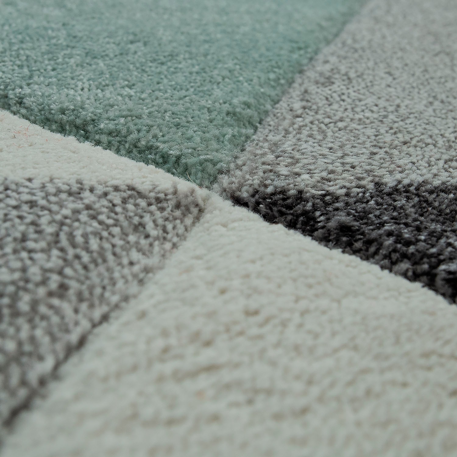 Paco Home Teppich »Lara 276«, rechteckig, 16 mm Höhe, Kurzflor, modernes geometrisches Design, Pastell-Farben