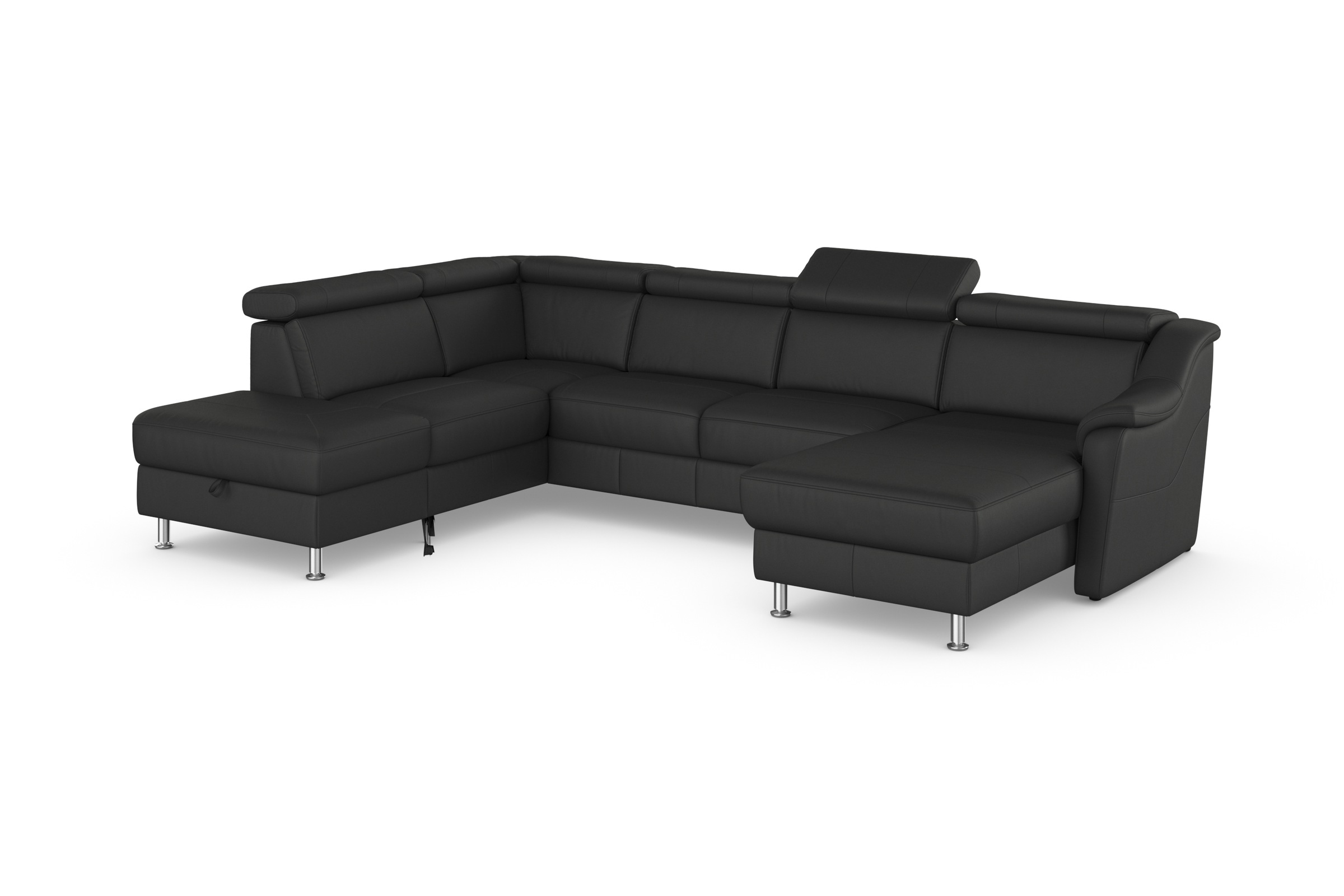 sit&more Wohnlandschaft »Freetown U-Form«, Kopfteilverstellung und Federkern, wahlweise mit Bettfunktion