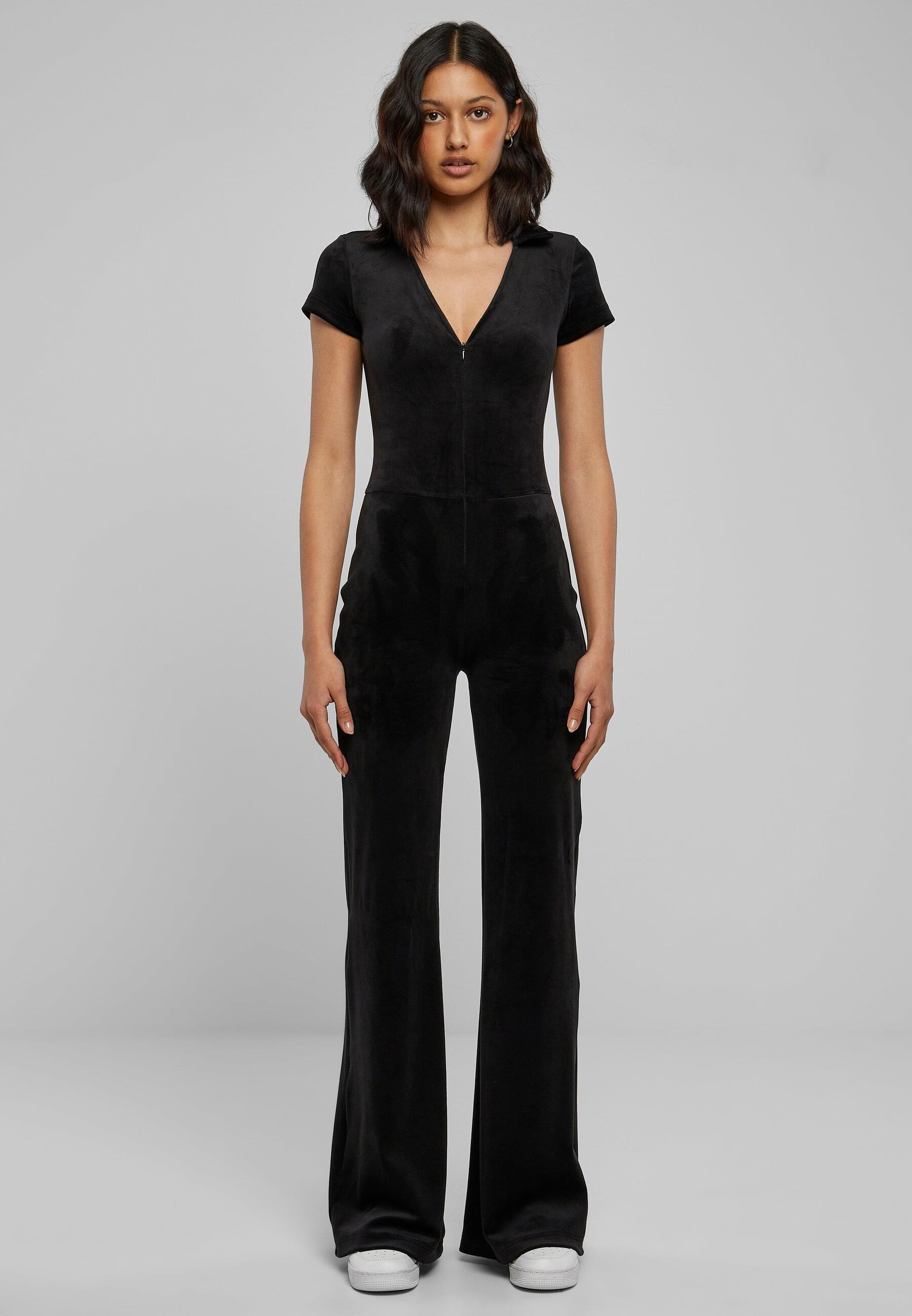 URBAN CLASSICS Jumpsuit »Urban Classics Damen Ladies Velvet Jumpsuit« 1 Stk.