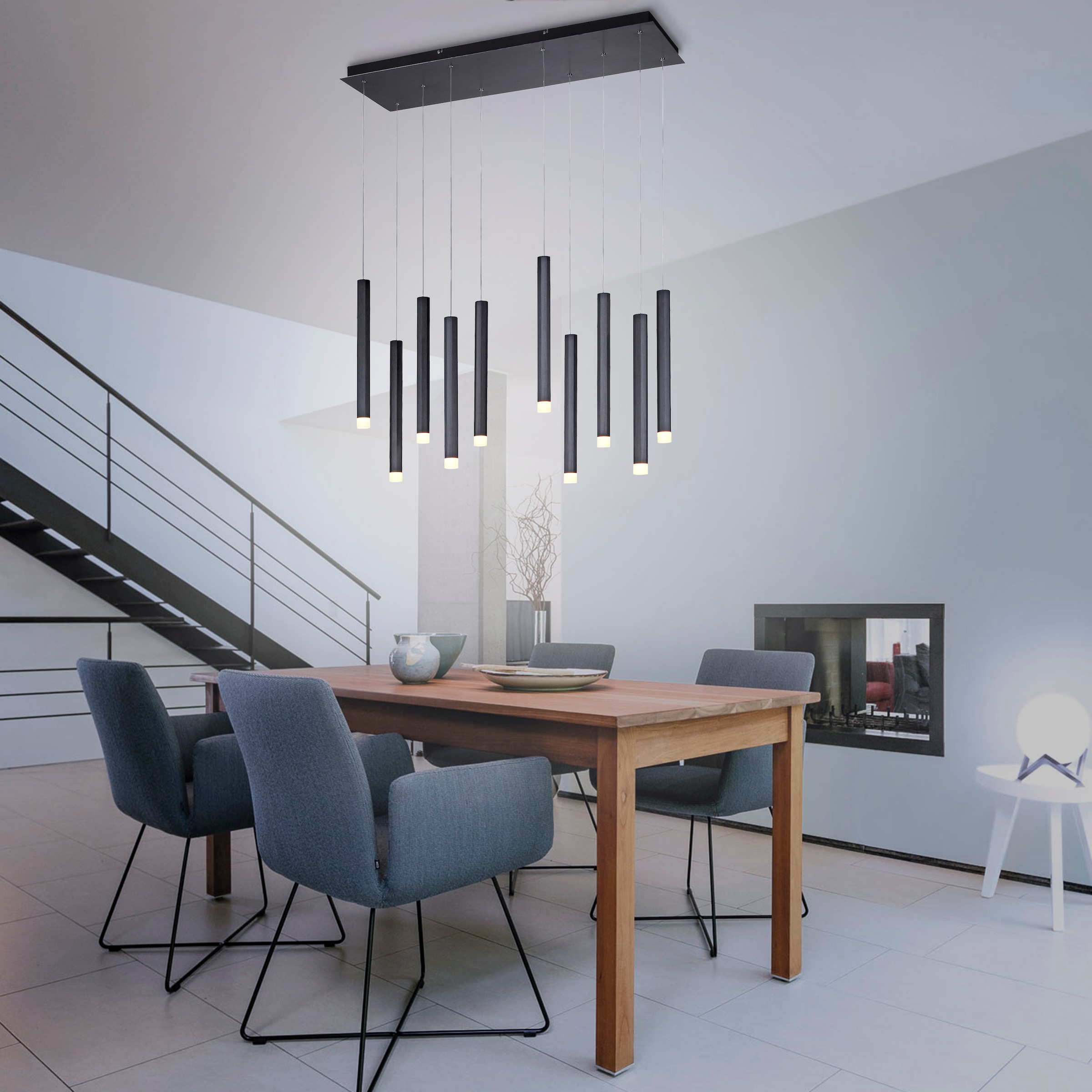 JUST LIGHT Pendelleuchte »BRUNO«, 10 flammig, Leuchtmittel LED-Board | LED fest integriert, LED