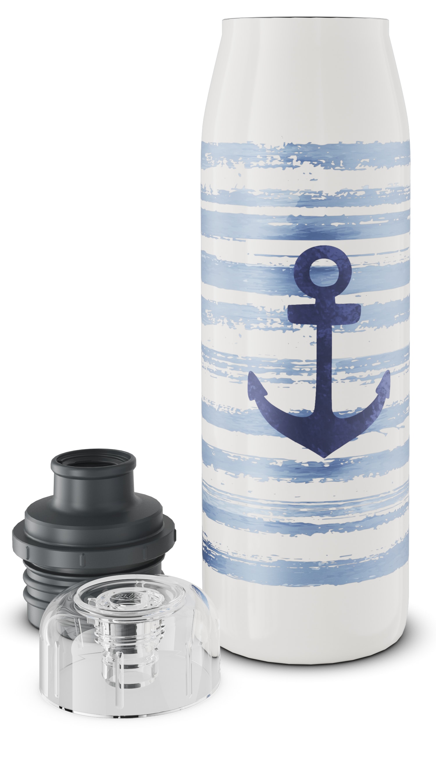 Alfi Isolierflasche »KIDS ISO BOTTLE, Edelstahlkörper, spülmaschinenfest«, (1 tlg.), 12h heiß & 24h kalt, Trinköffnung mit konsistentem Trinkfluss