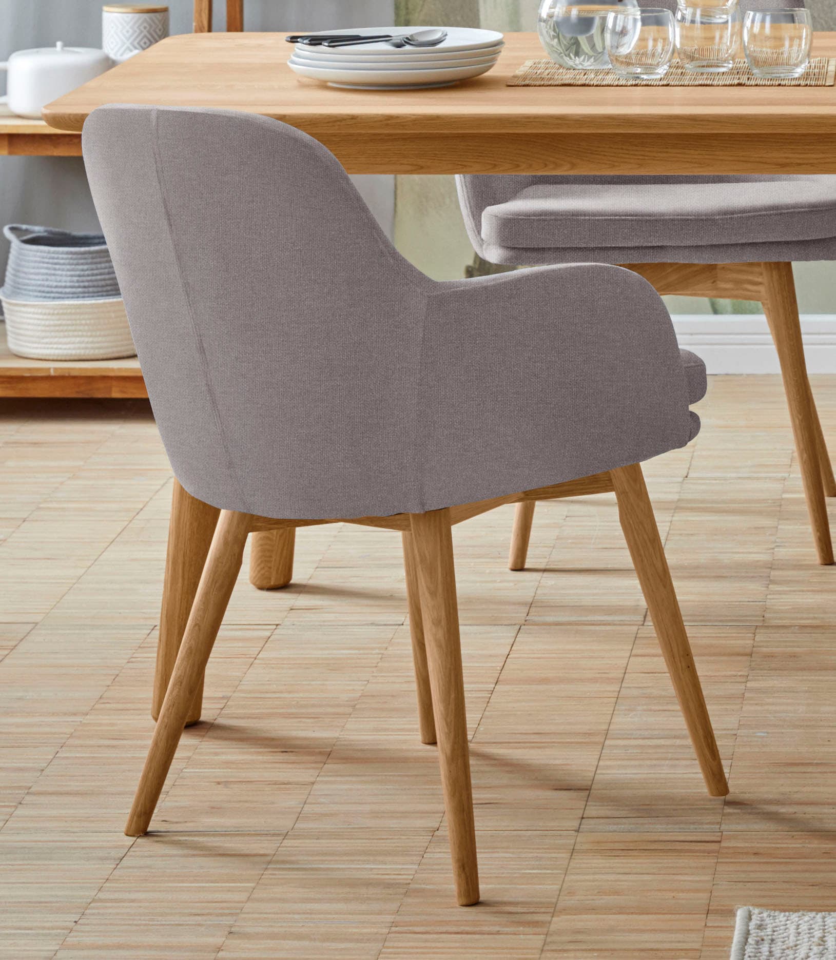 Armlehnstuhl OTTO HOME "Livry", silber (silbergrau, silbergrau), B:62cm H:83cm T:63cm