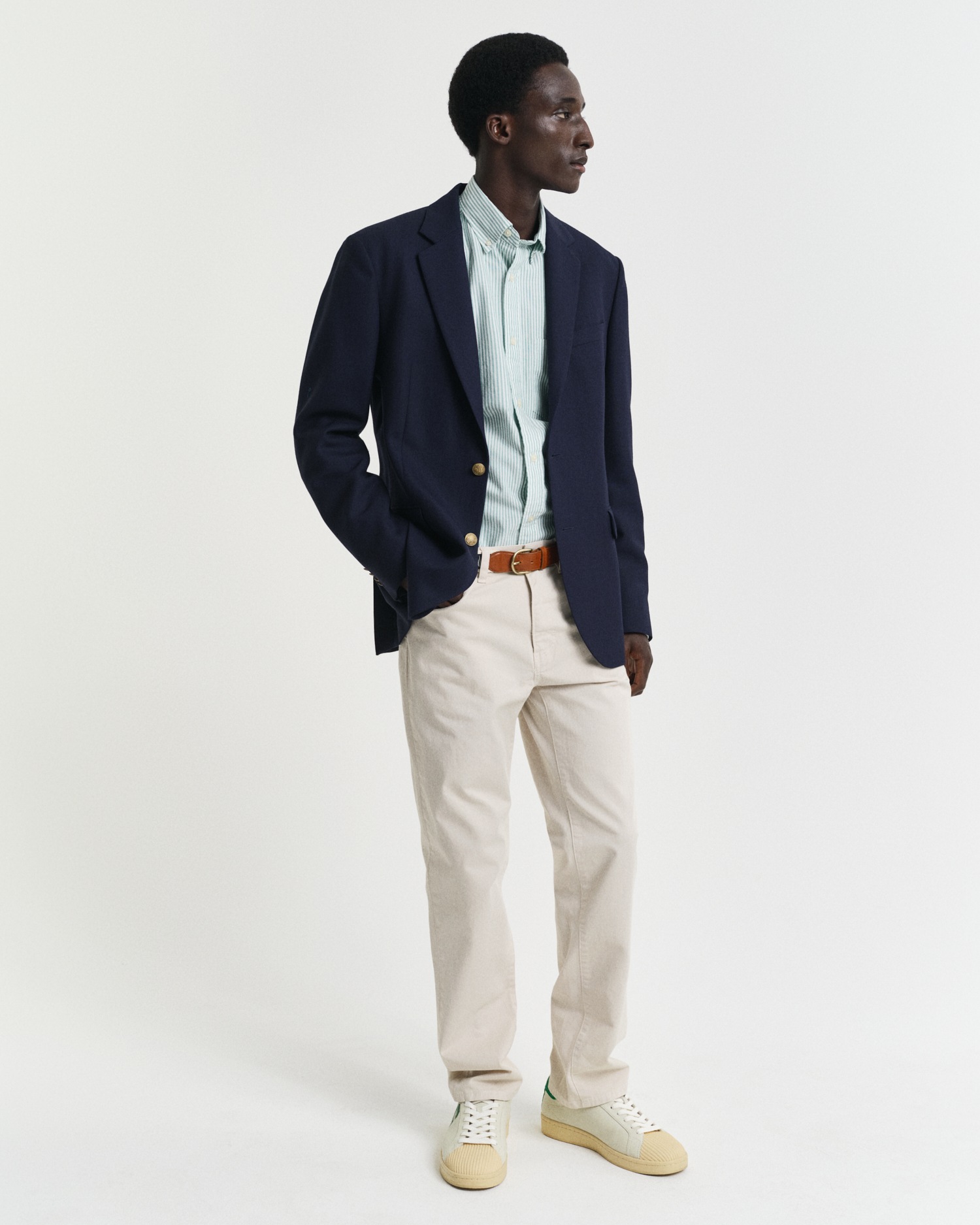 Gant Langarmhemd »Regular Fit Oxford Hemd strukturiert langlebig dicker gestreift«, mit dezenter Logostickerei