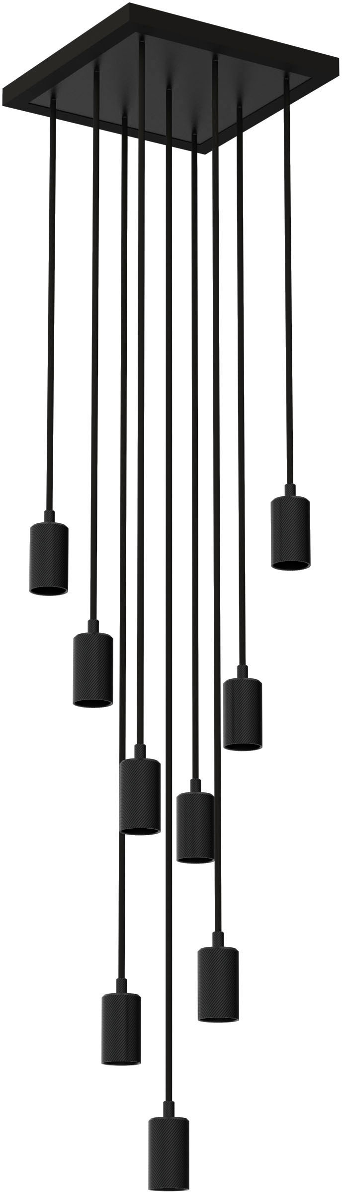 SEGULA Pendelleuchte »MADOX SQUARE 9X ˝Wave˝ für 9 Lampen E27«, 9 flammig, Leuchtmittel E27 | ohne Leuchtmittel