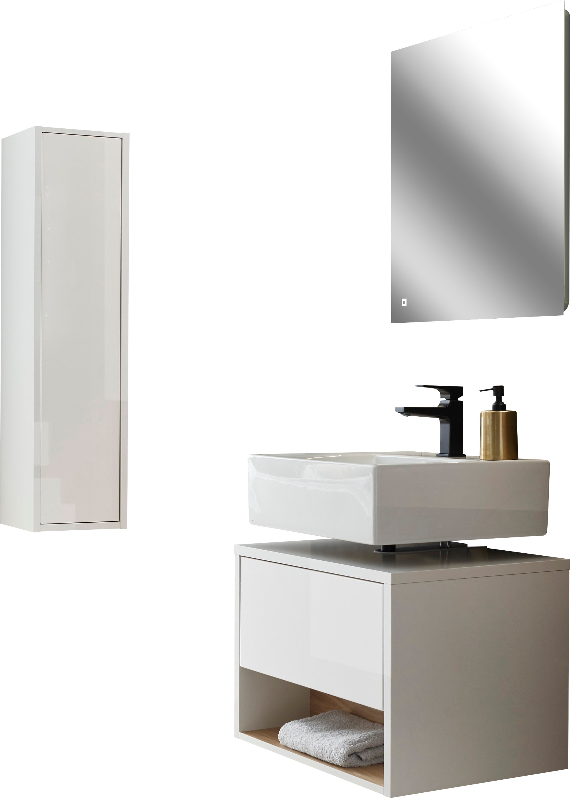 PLACES OF STYLE Badmöbel-Set »Studio Line, Bad im modernen Design, 3-teilig günstig online kaufen