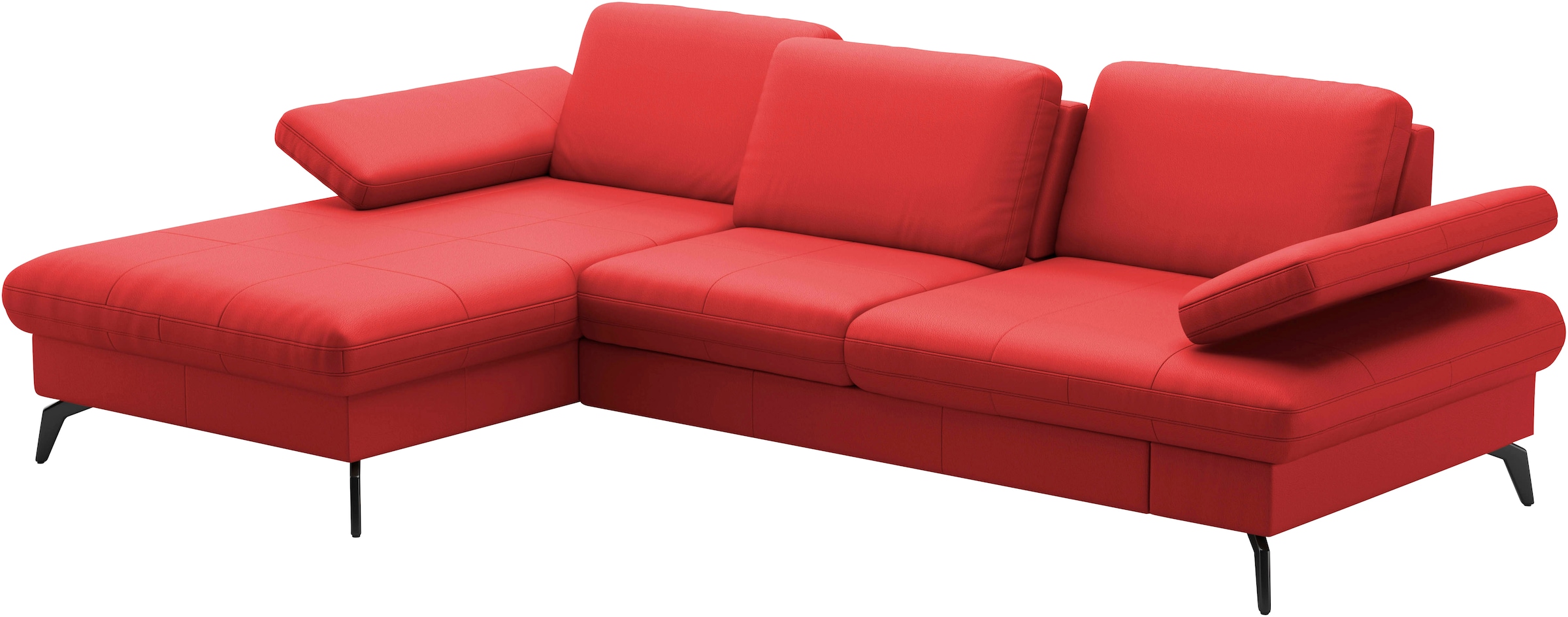 sit&more Ecksofa »Morris L-Form, inkl. Sitztiefenverstellung«, wahlweise mit Armteilverstellung, Bettfunktion & Bettkasten
