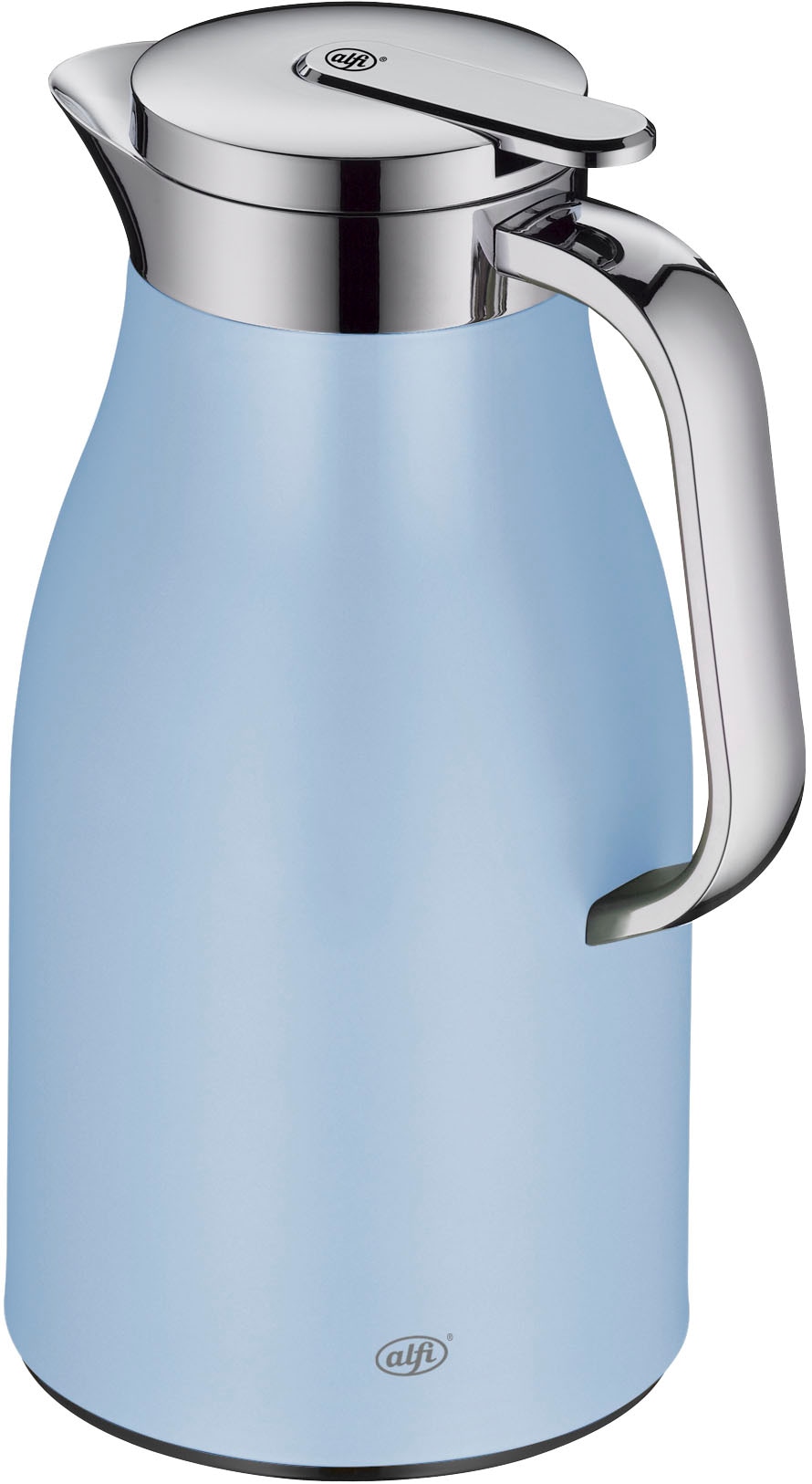 Alfi Isolierkanne »SKYLINE, mit Hartglaseinsatz und ergonomischem Griff«, 1 l, (1 St.), 12h heiß & 24h kalt, Drehverschluss mit bequemem Druckknopf