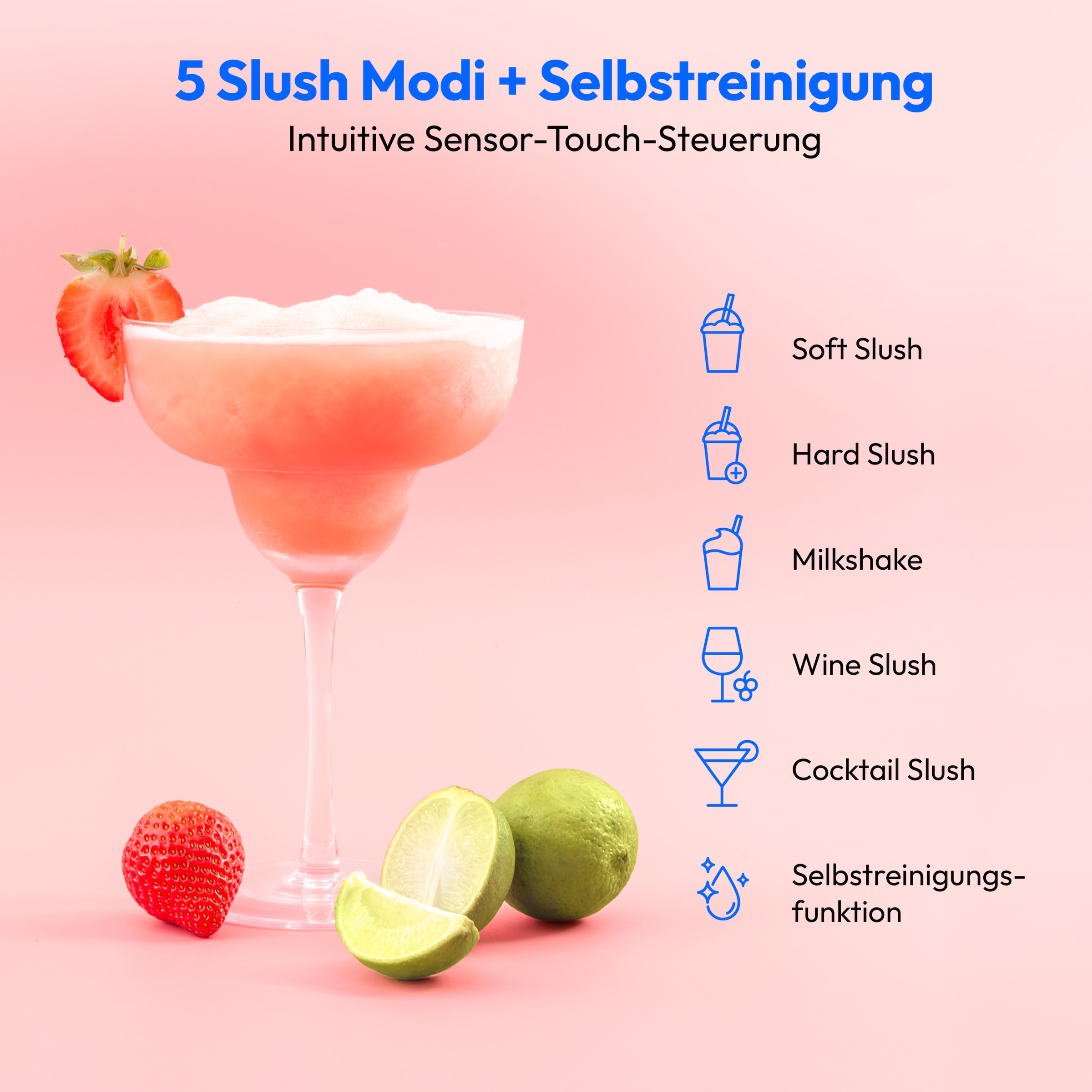 Medion® Slush-Eismaschine »LIFE MD12090 / Slush Ice Maker, 2,6 L Kapazität, Härtegradkontrolle«, 2,6 l, 200 W, 5 Programme, 30–60 Min. Zubereitungszeit, Kompressorkühlung