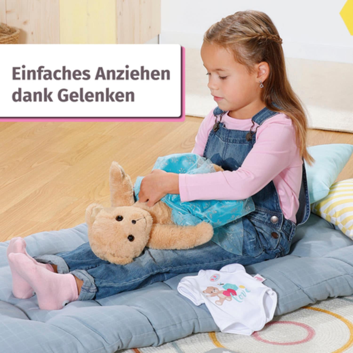 Baby Born Kuscheltier »Teddy Bär, weiß«, inklusive Strampler - Teddybär