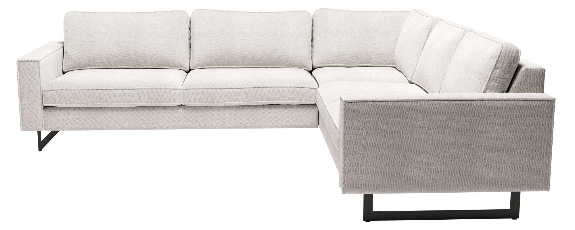 Places of Style Ecksofa »Pinto, 250/290 cm, langer Schenkel, XXL, Ottomane«, Cord, Feincord, Luxus-Microfaser Leder und Chenille