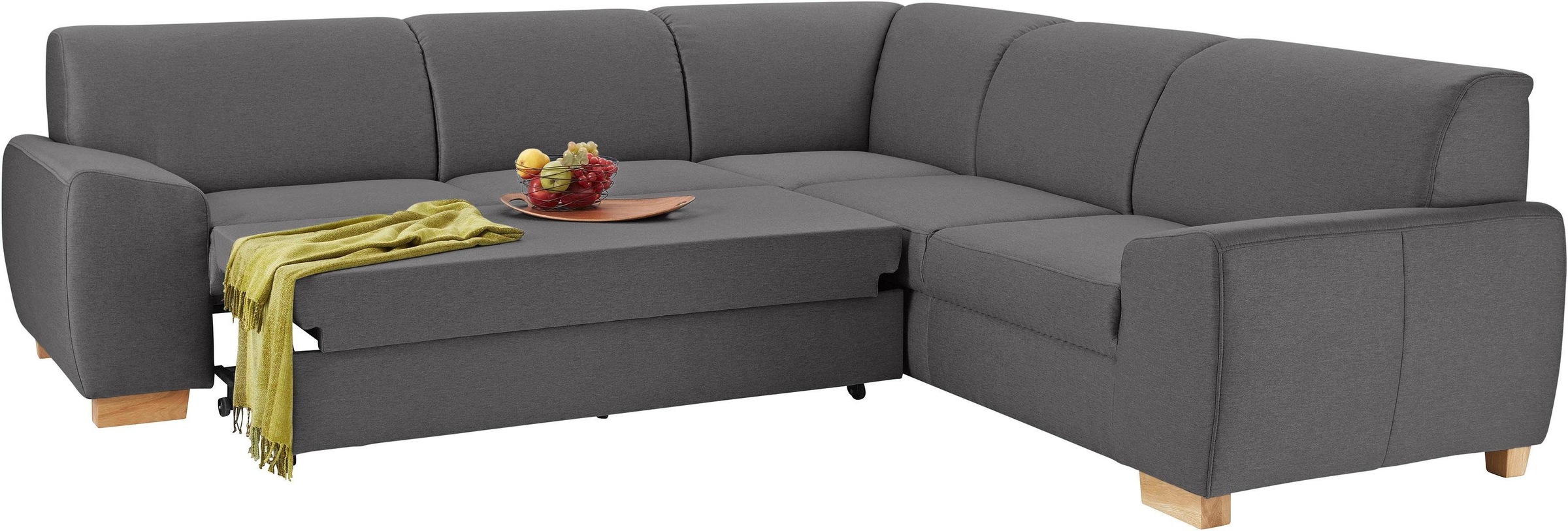 DOMO collection Ecksofa »Incanto kubische Formensprache, komfortabel, flache Armlehnen, L-Form«, wahlweise mit Bettfunktion