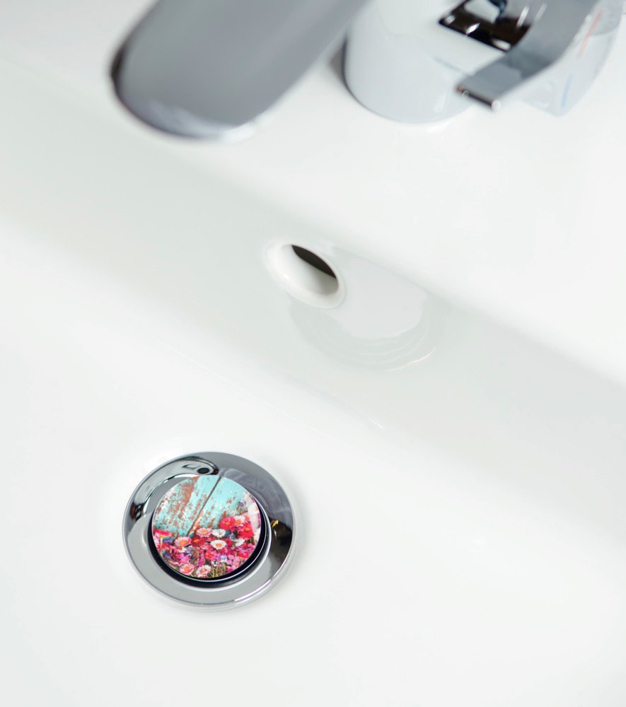Sanilo Badaccessoire-Set »Spring«, (Komplett-Set, 3 tlg.), bestehend aus WC-Sitz, Badteppich und Waschbeckenstöpsel