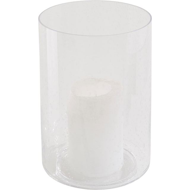 Home affaire Windlicht »aus Glas, mit Lufteinschlüssen, Höhe 30 cm«, (1 St.),  für Stumpenkerzen, auch ideal als Vase online bestellen