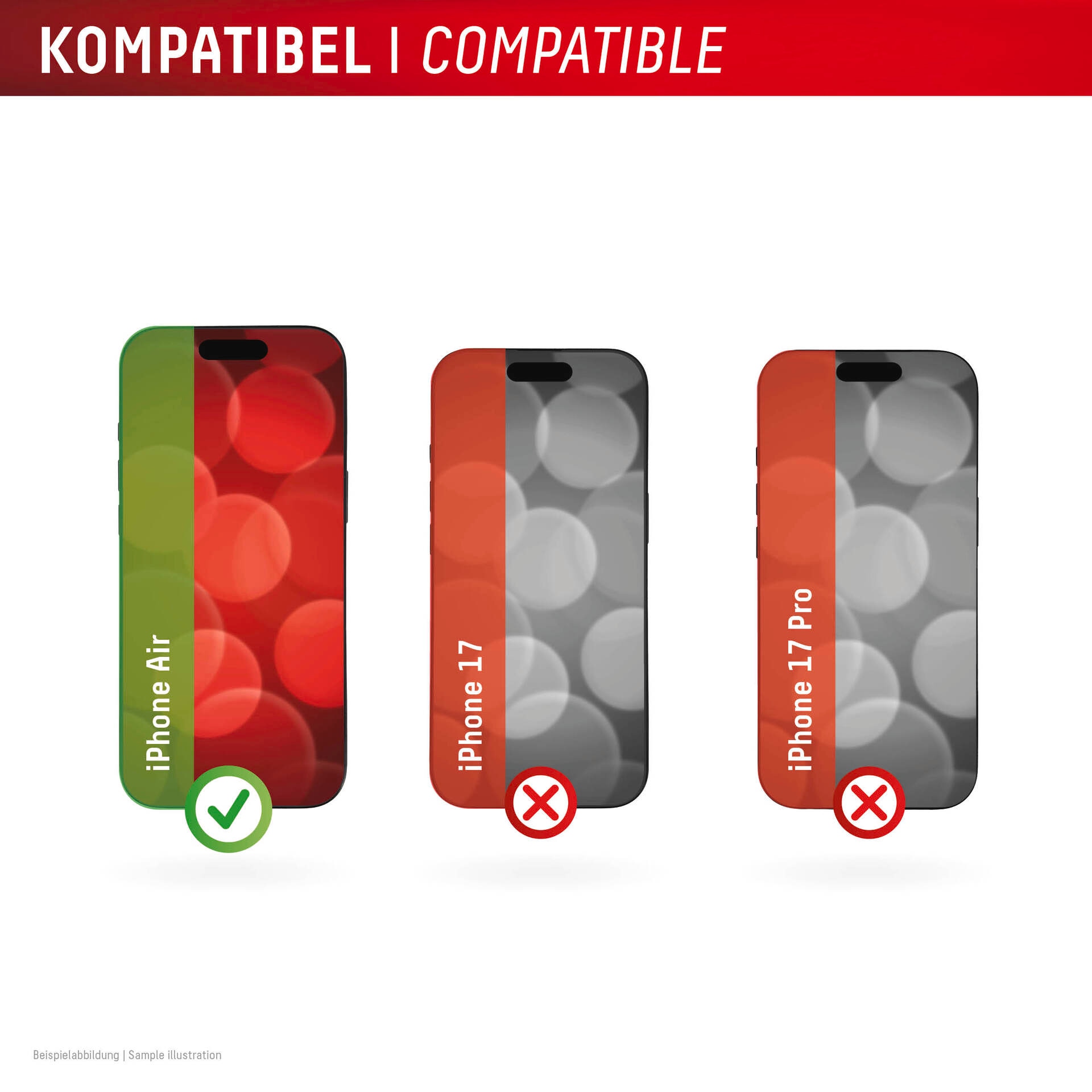 Displex Displayschutzglas »Premium Glass Screen Protector Full Cover« für Apple iPhone Air Displayschutzfolie, Schutzfolie, Bildschirmschutz, kratz- & stoßfest