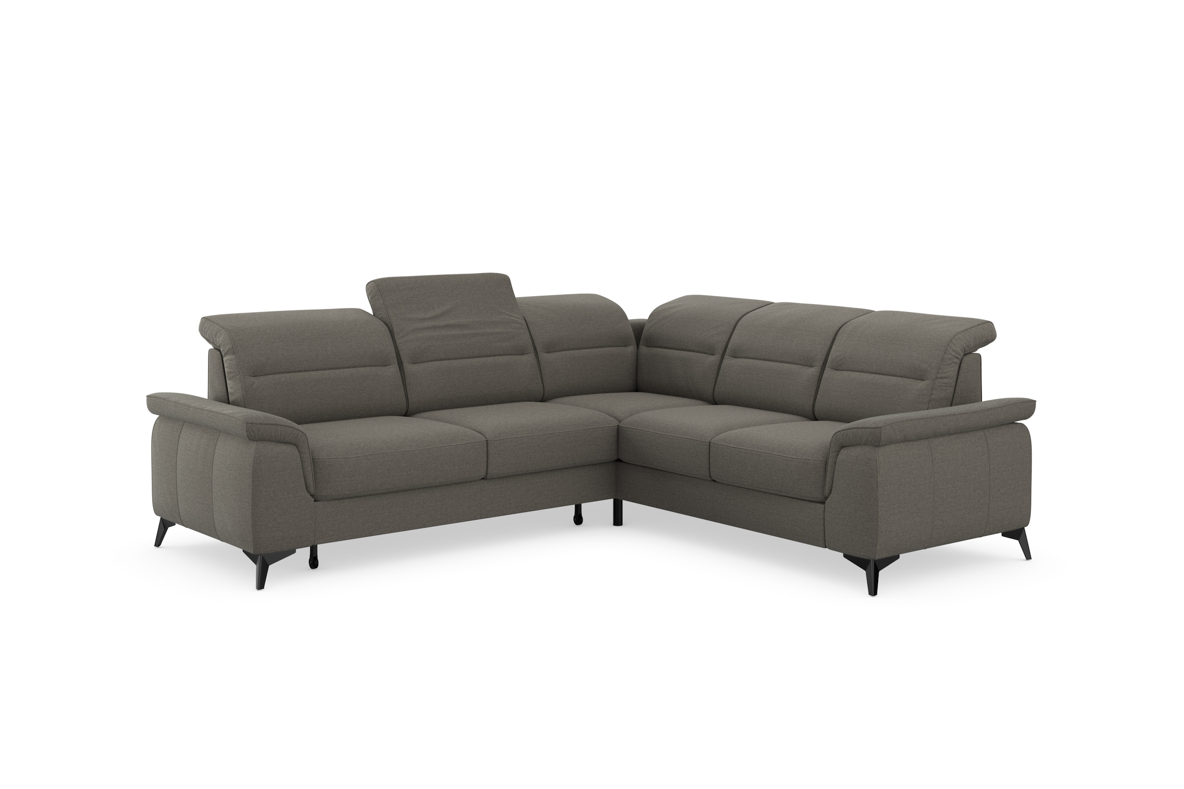 sit&more Ecksofa »Sinatra L-Form«, optinal mit Kopfteilverstellung und Armteilfunktion, Metallfüße