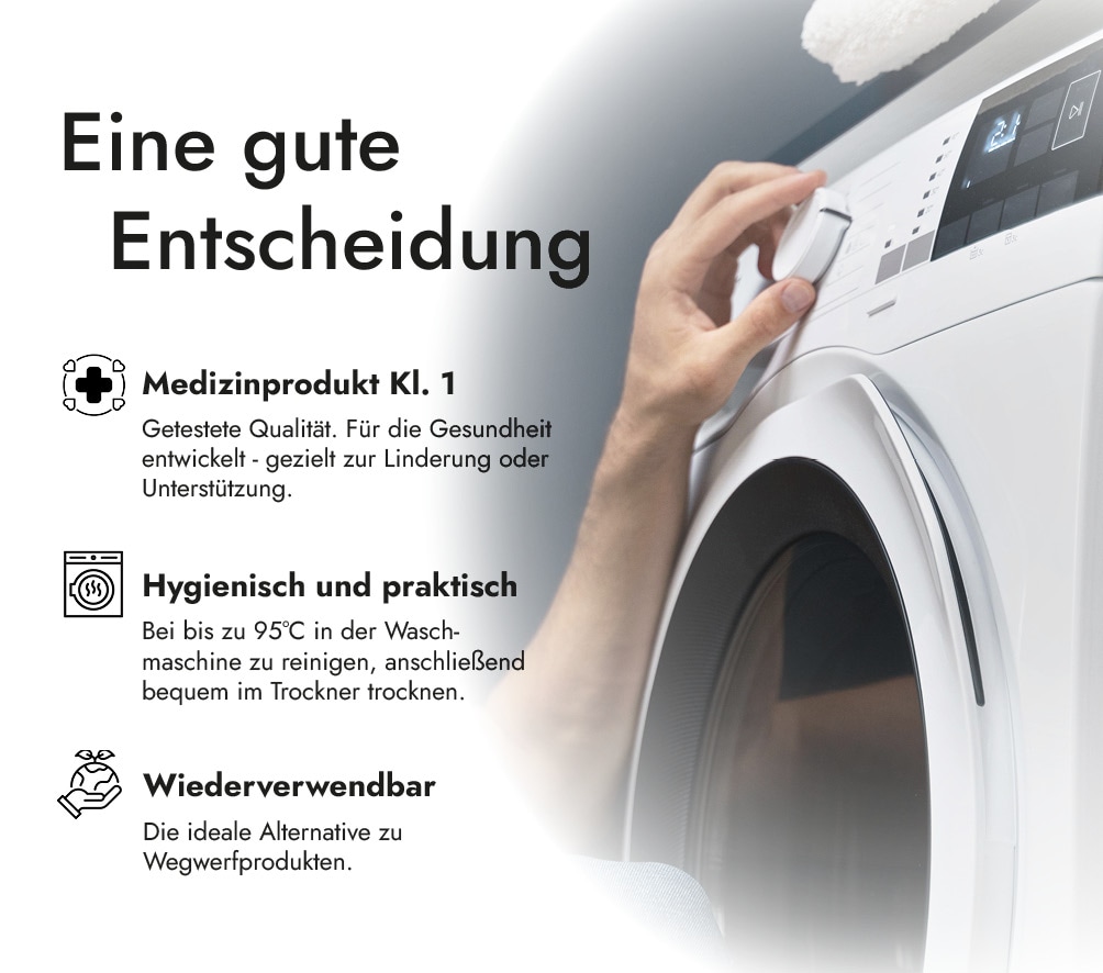 Hydas Inkontinenzslip »aus Baumwolle für Damen und Herren, mit langem Zwickel und Nässeschutz« Fixier Tasche für Saugeinlagen, 95 Grad waschbar, Trockner geeignet